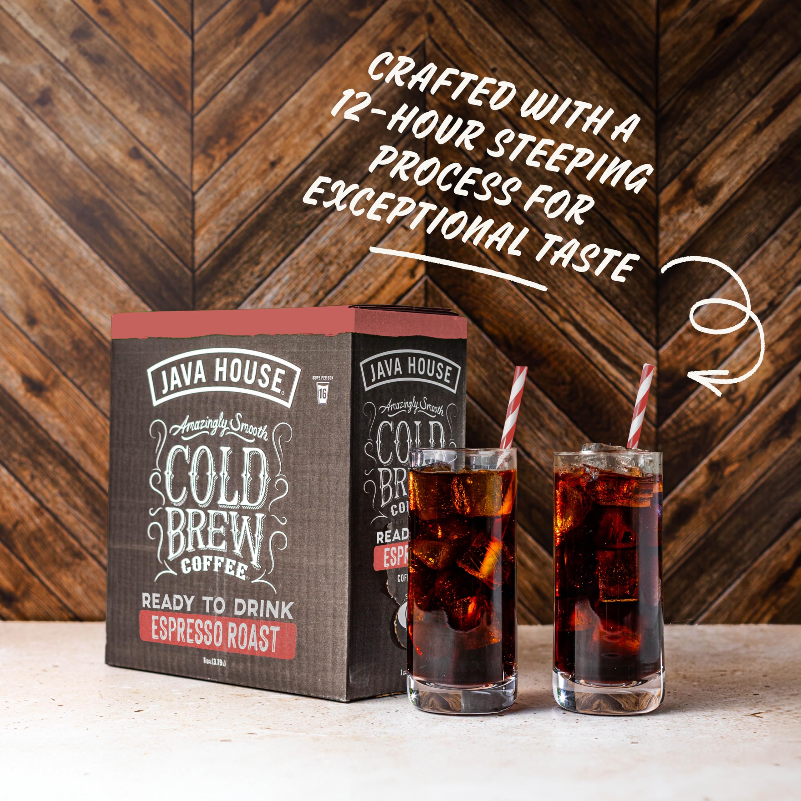 Java House Dark Roast Liquid Cold Brew Coffee On Tap - Rich Espresso Flavor, 128 Fl Oz (1 Gallon) - Perfect for Iced Coffee, Smoothies & Home Baristas