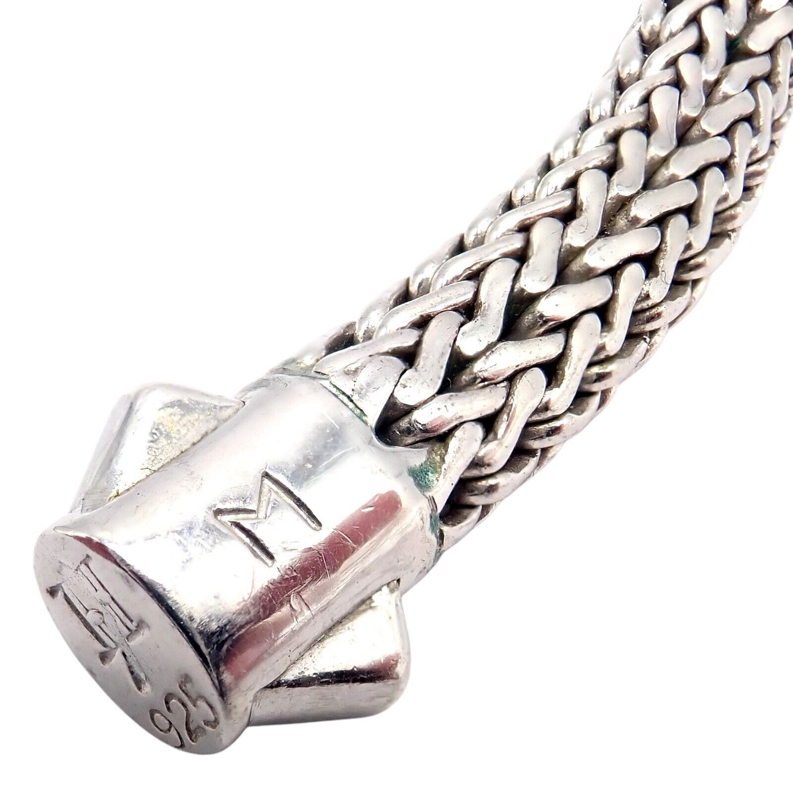 Authentic John Hardy Sterling Silver 18k Gold Plated 1 Carat Diamond Bracelet for Women - Size M - Perfect for Weddings, Anniversaries & Special Occasions