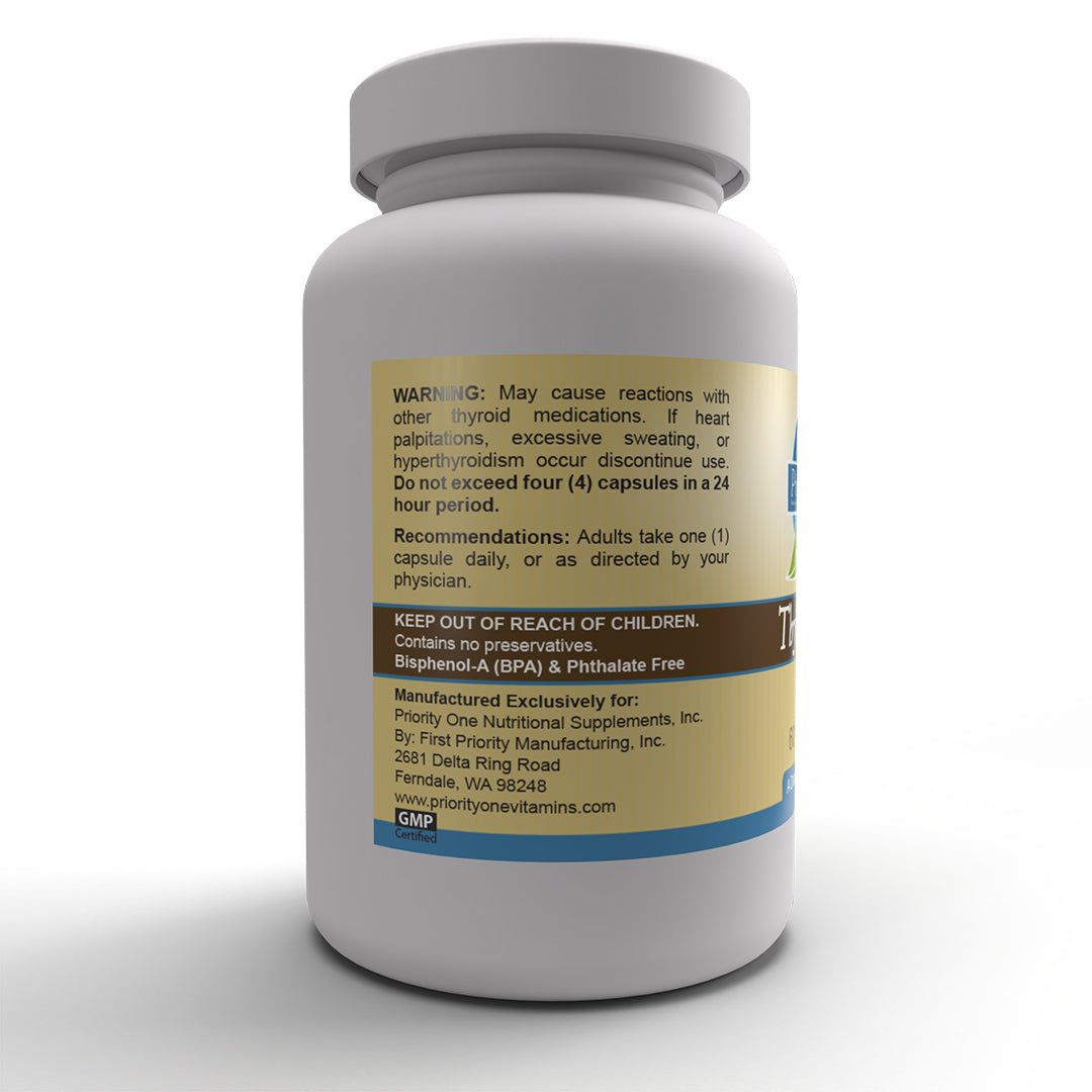 Thyroid Glandular Support Supplement 32.5mg, 65mg, 130mg - Natural Thyroid Health Support for Energy & Metabolism - Perfect for Thyroid Wellness & Hormone Balance