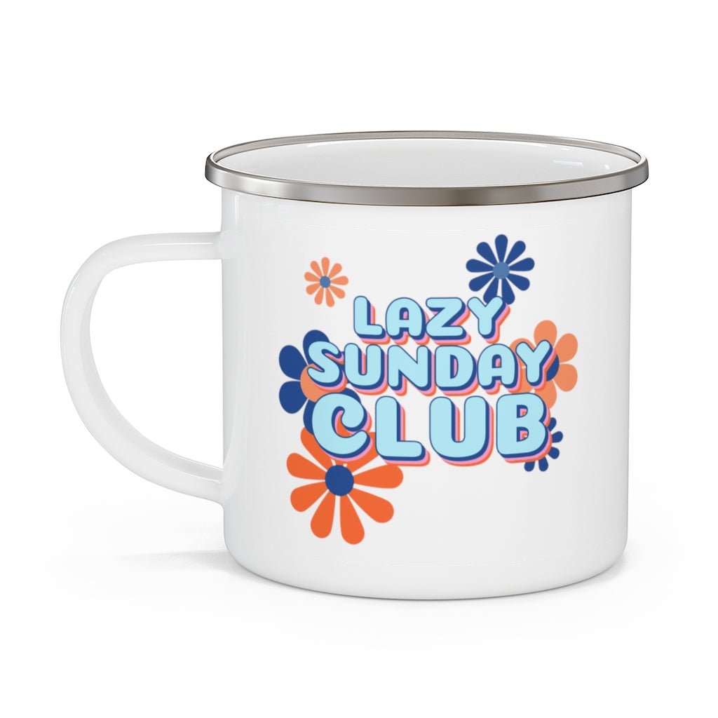 Funny Camping Mug - Insulated Enamel Travel Coffee & Tea Cup - Perfect for Outdoor Adventures, Camping Trips & Gifts