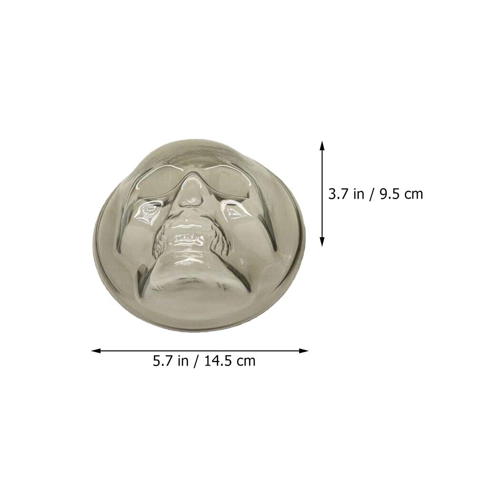 2PCS Heat-Resistant Car Headlight Covers - Clear Motorcycle Skull Lamp Shades for Halloween & Car Decorations - Durable Car Light Protectors for Night Rides & Themed Events
