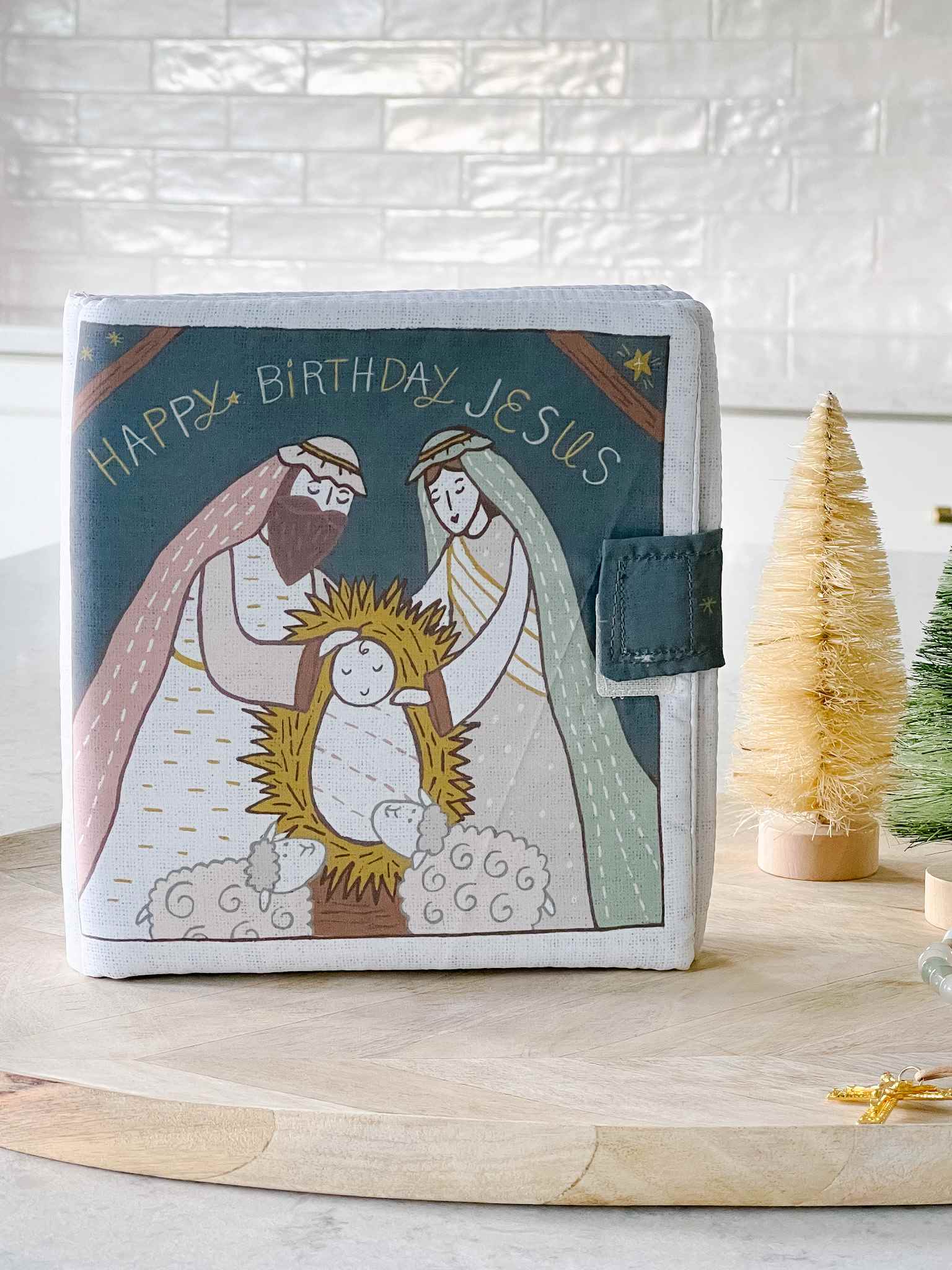 Happy Birthday Jesus Soft Book - Interactive Baby Cloth Book for Early Learning & Sensory Play - Perfect for Christmas Gifts, Baby Showers & Toddler Storytime