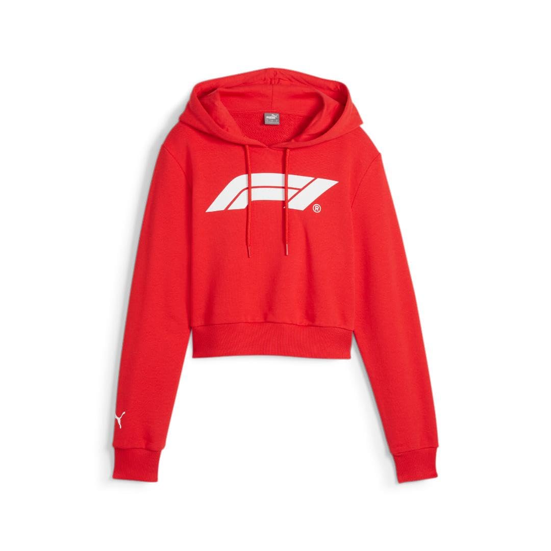 PUMA Women's Formula 1 Essentials Cropped Hoodie - Soft Athletic Pullover for Running, Gym & Casual Wear | Trendy Streetwear Fashion for Women