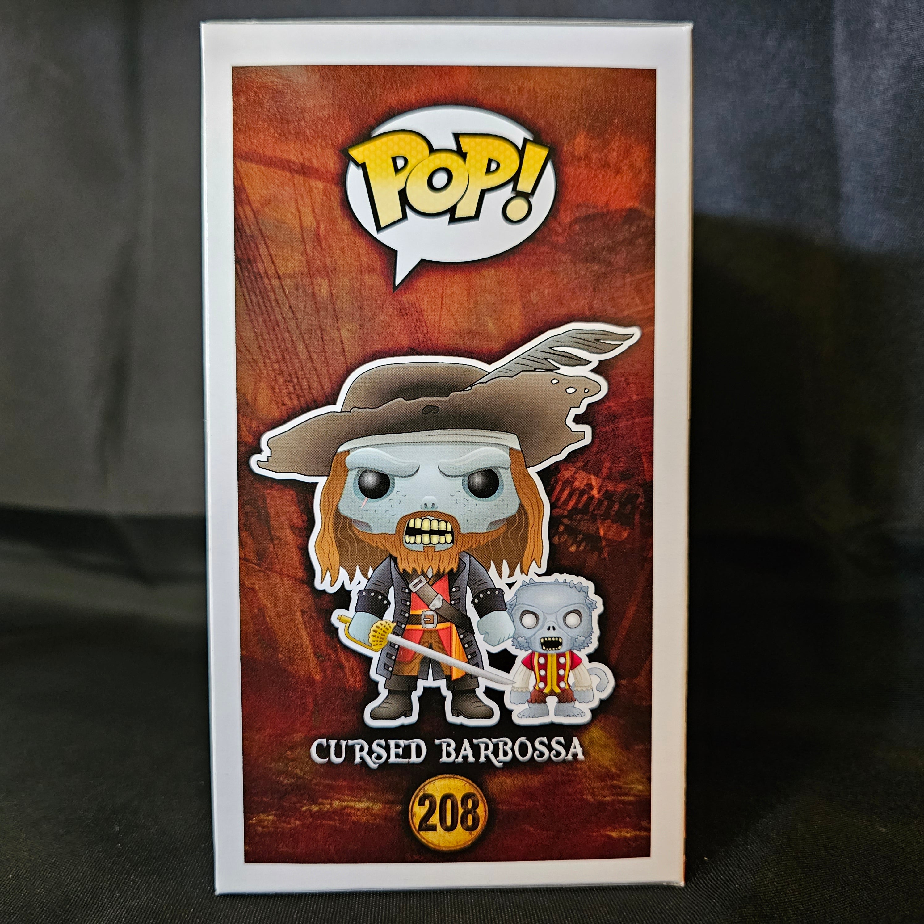 Disney Pop! Vinyl Figure Cursed Barbossa - Pirates of the Caribbean 2016 Summer Convention Exclusive Collectible #208 - Perfect for Movie Fans & Pop Culture Collectors