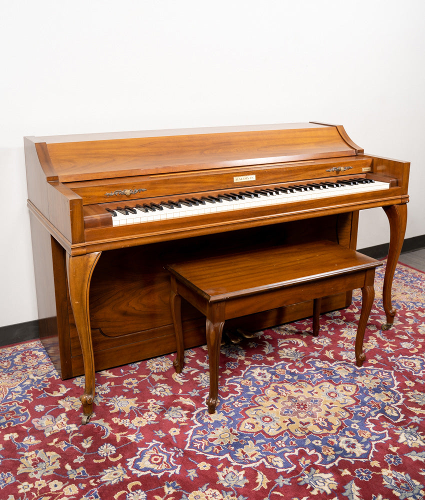 Acrosonic By Baldwin Upright Piano - Satin Walnut Finish | Vintage Piano with Serial Number 814624 | Perfect for Home, Studio & Music Classrooms