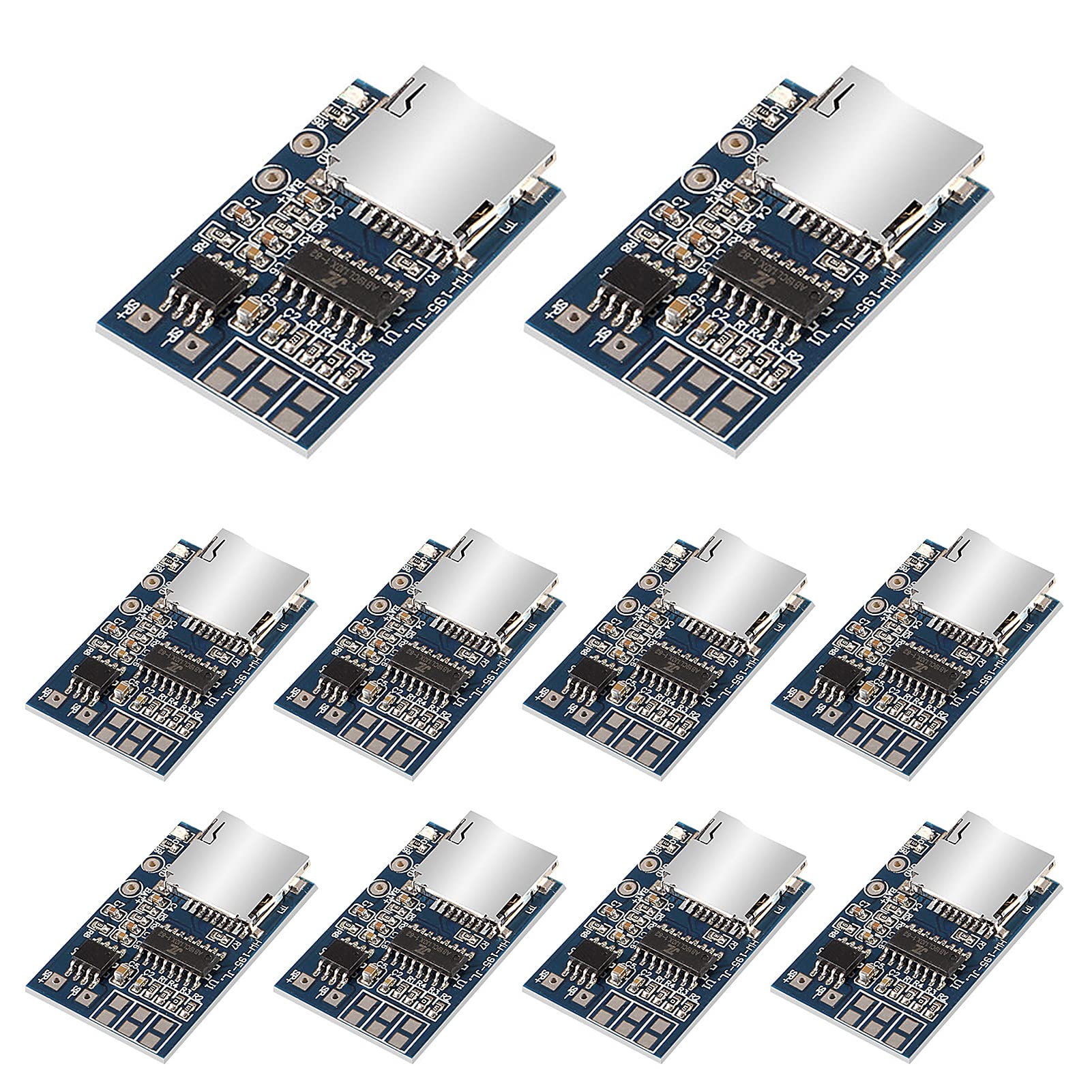 10PCS TF Card MP3 Decoder Player Module with Audio Amplifier - Micro USB 3.75V Power Supply for DIY Audio Projects, Car MP3 Player, Home Stereo System Upgrade