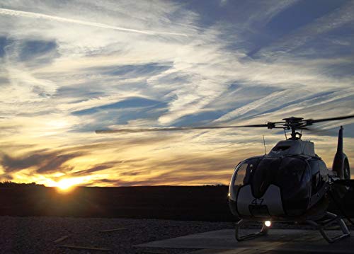 20x30 Inch Sunset Helicopter Laminated Poster - Vibrant Colors & High-Quality Print - Perfect for Living Room, Bedroom, or Office Wall Decor