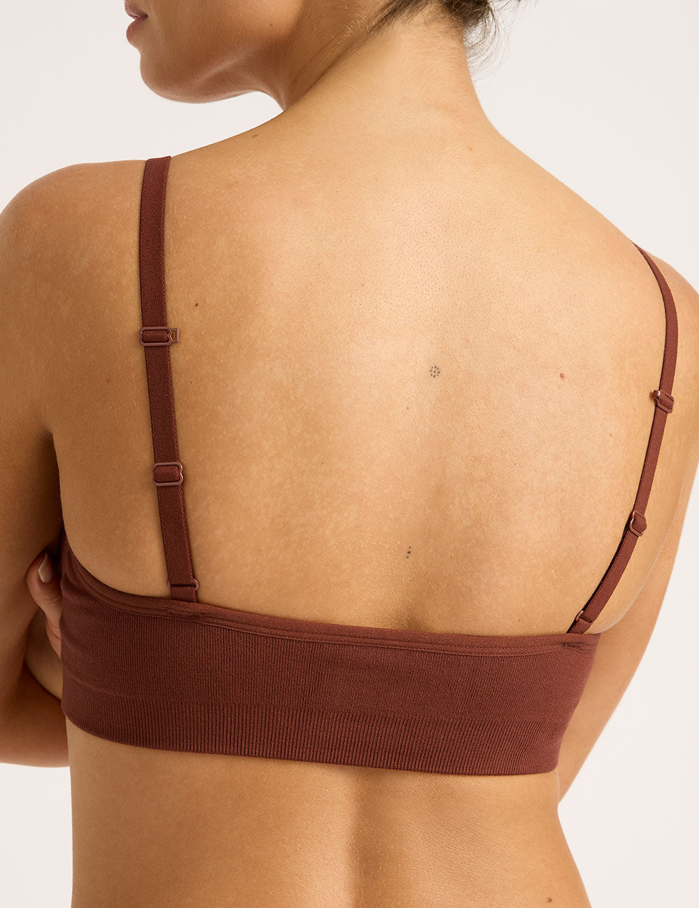 Wireless T-Shirt Bra - Comfortable Seamless Underwire-Free Bra in Rosewood for Everyday Wear & Layering