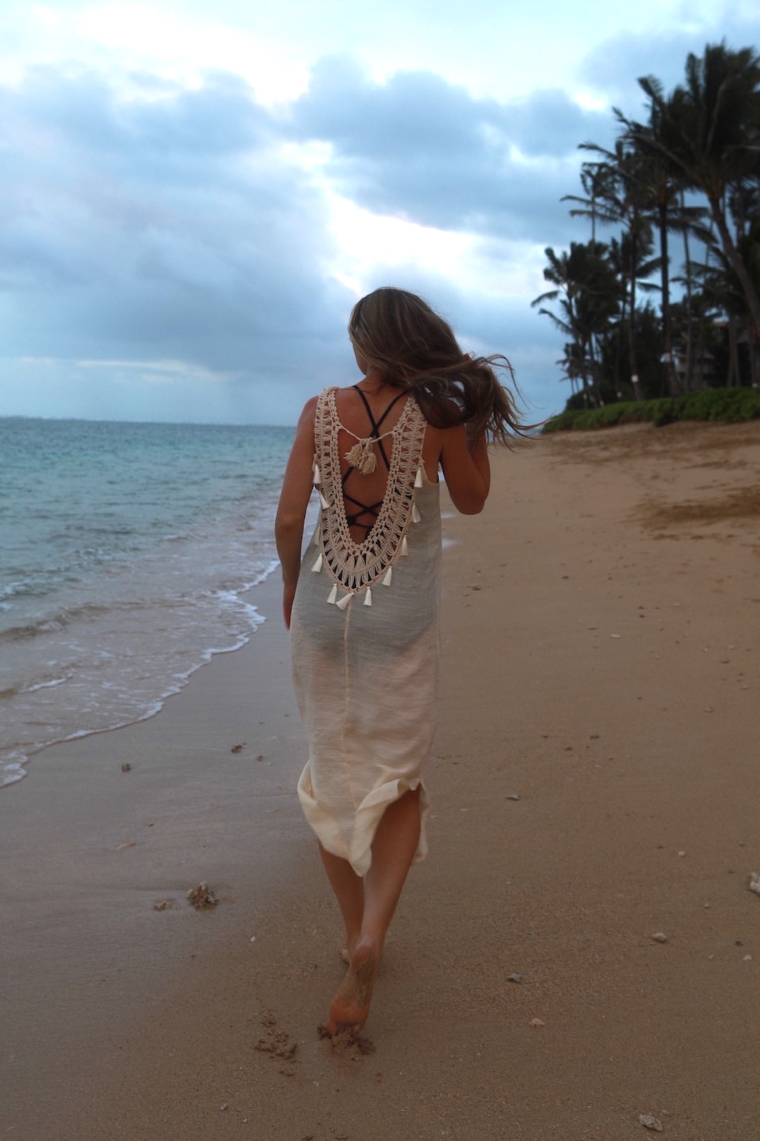 Cream Crochet Cover Up - Stylish Beach Dress for Women - Perfect for Summer, Poolside, and Vacation Outfits