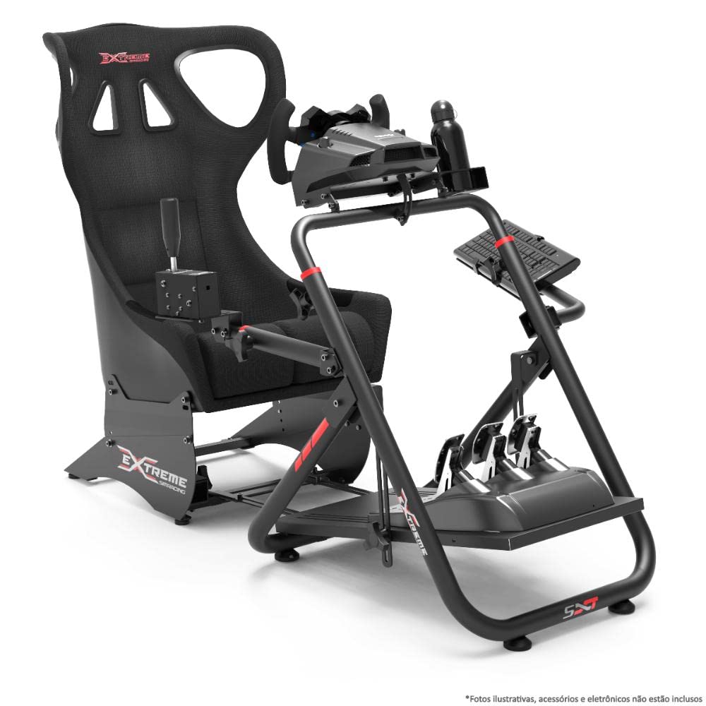 Extreme Sim Racing Wheel Stand Cockpit SXT V2 - Heavy Duty Foldable Racing Simulator Stand for Logitech G25/G27/G29/G920, Thrustmaster & Fanatec Wheels | Perfect for Home Gaming, Professional Esports & Racing Enthusiasts