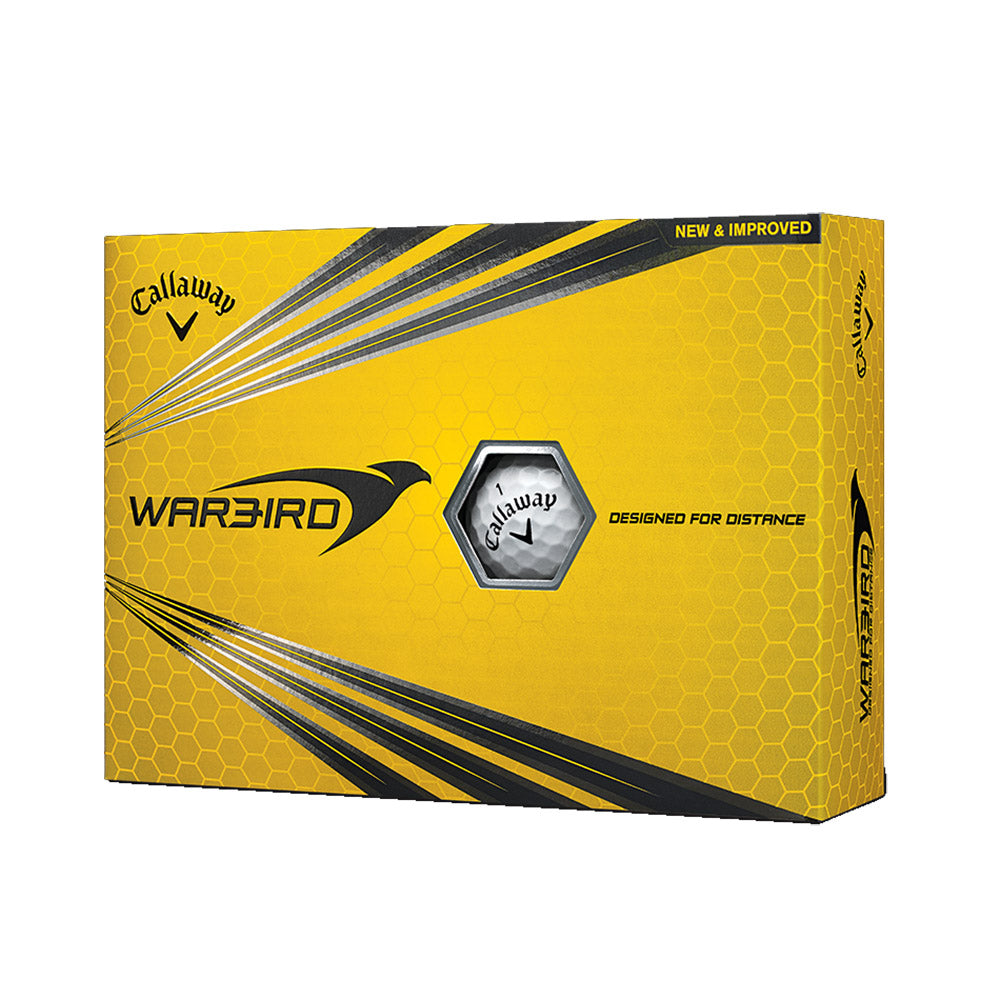 Callaway Warbird White Golf Balls (12 Pack) - High Visibility Long Distance Golf Balls for Men & Women - Perfect for Driving Range Practice & Tournament Play