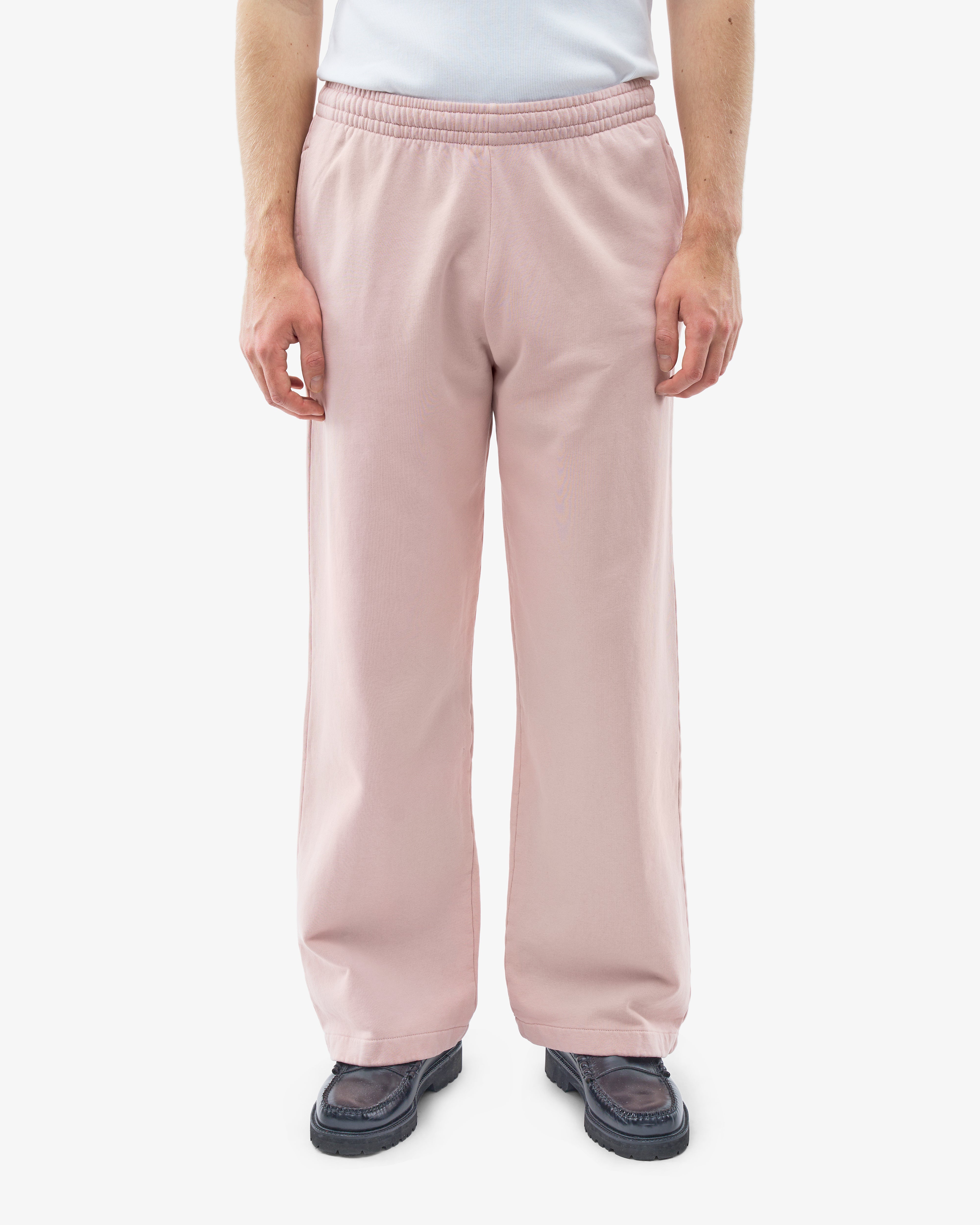 Organic Straight Leg Sweatpants for Women - Soft Faded Pink Lounge Pants | Comfortable Casual Wear for Home, Yoga & Relaxation
