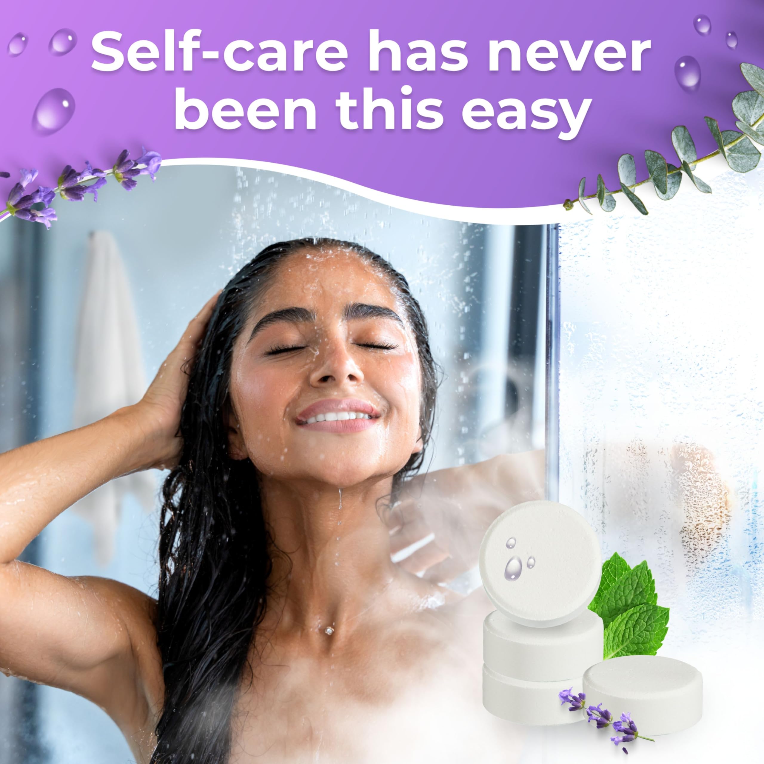 Cleverfy Aromatherapy Shower Steamers - Set of 3 Relaxing Shower Bombs with Essential Oils for Stress Relief & Better Sleep | Perfect for Bath, Spa & Self-Care at Home