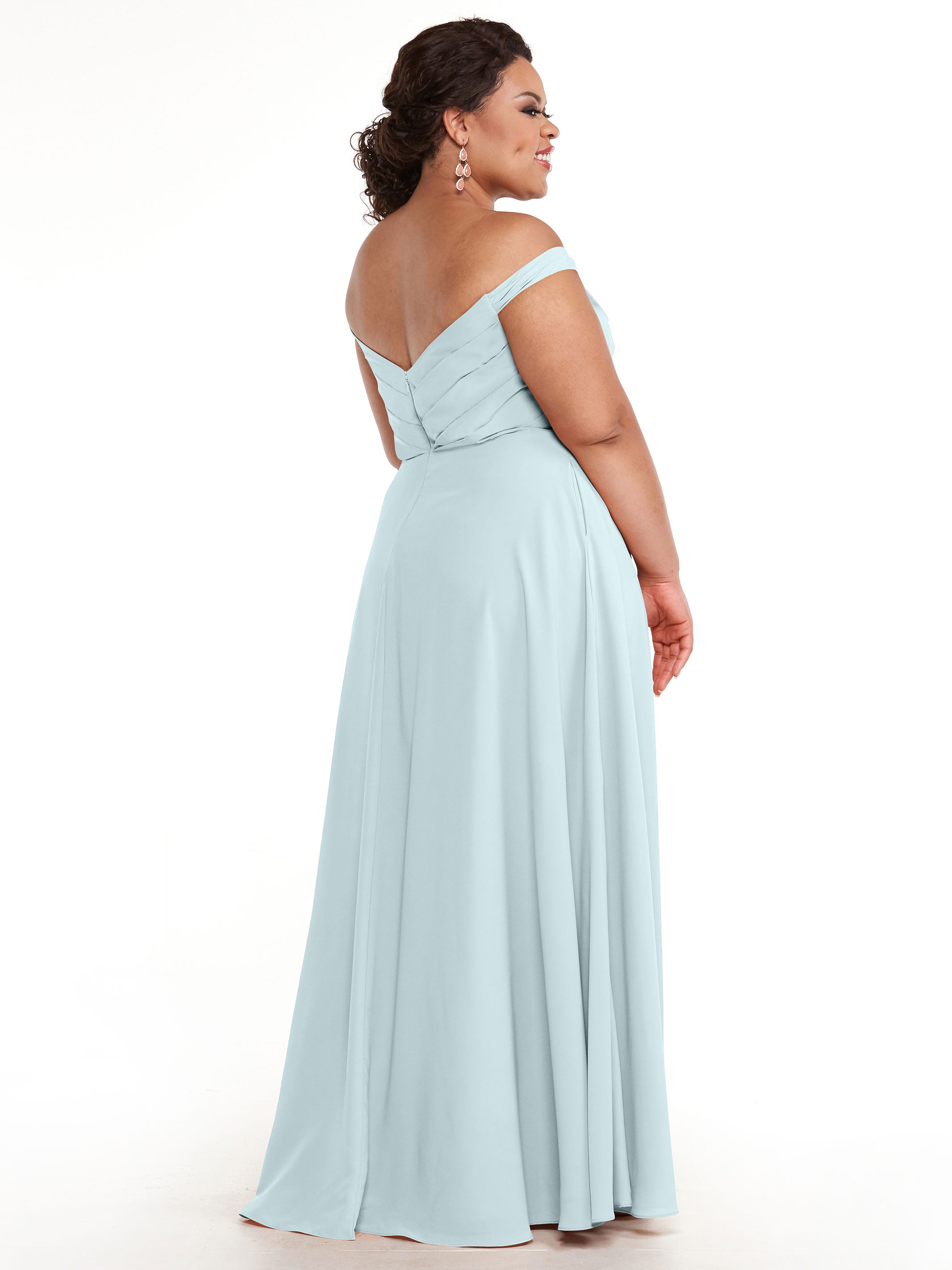Elegant 83018 Stretch Chiffon Bridesmaid Dress with Pleated Sweetheart Neckline - Perfect for Weddings, Formal Events & Special Occasions