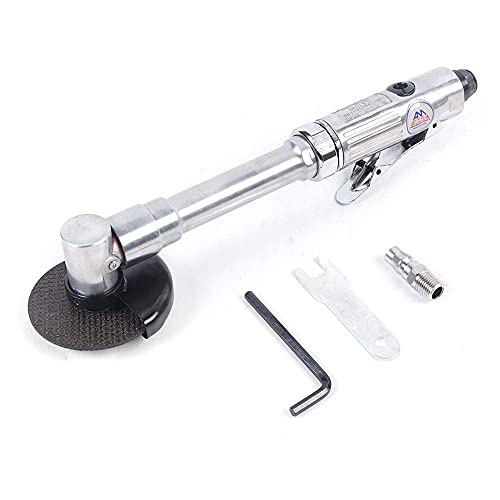 Pneumatic Angle Grinder with Long Handle - Air Die Polisher, Handheld Cutting & Grinding Machine, Sander Tool for Metal, Wood & DIY Projects - Perfect for Auto Repair, Metal Fabrication & Home Improvement