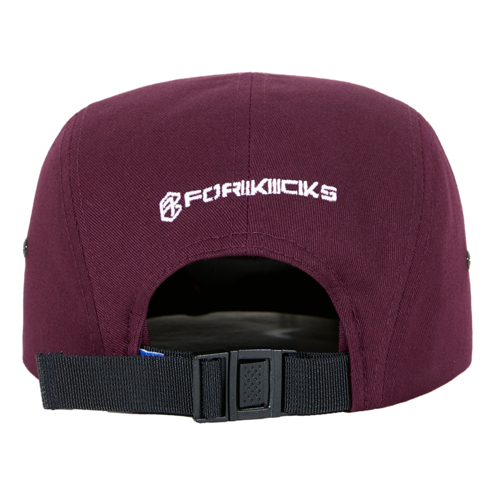 FORKICKS FKK X LFYT Camp Cap Burgundy - Stylish & Comfortable Baseball Hat for Outdoor Adventures, Travel & Casual Wear