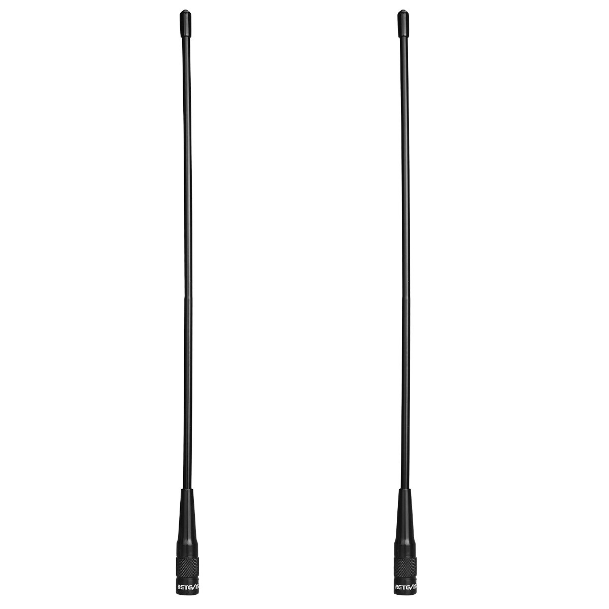 Retevis RHD771 Walkie Talkie Antenna - SMA-M Dual Band VHF/UHF High Gain Antenna Compatible with Retevis RT1 RT3 RT3S RT81 RT82 RT83 RT87 RT50, Baofeng UV-3R, YAESU, WOUXUN, TYT, TONGFA (2 Pack) - Perfect for Outdoor Adventures, Camping, Hiking, and Emergency Communication