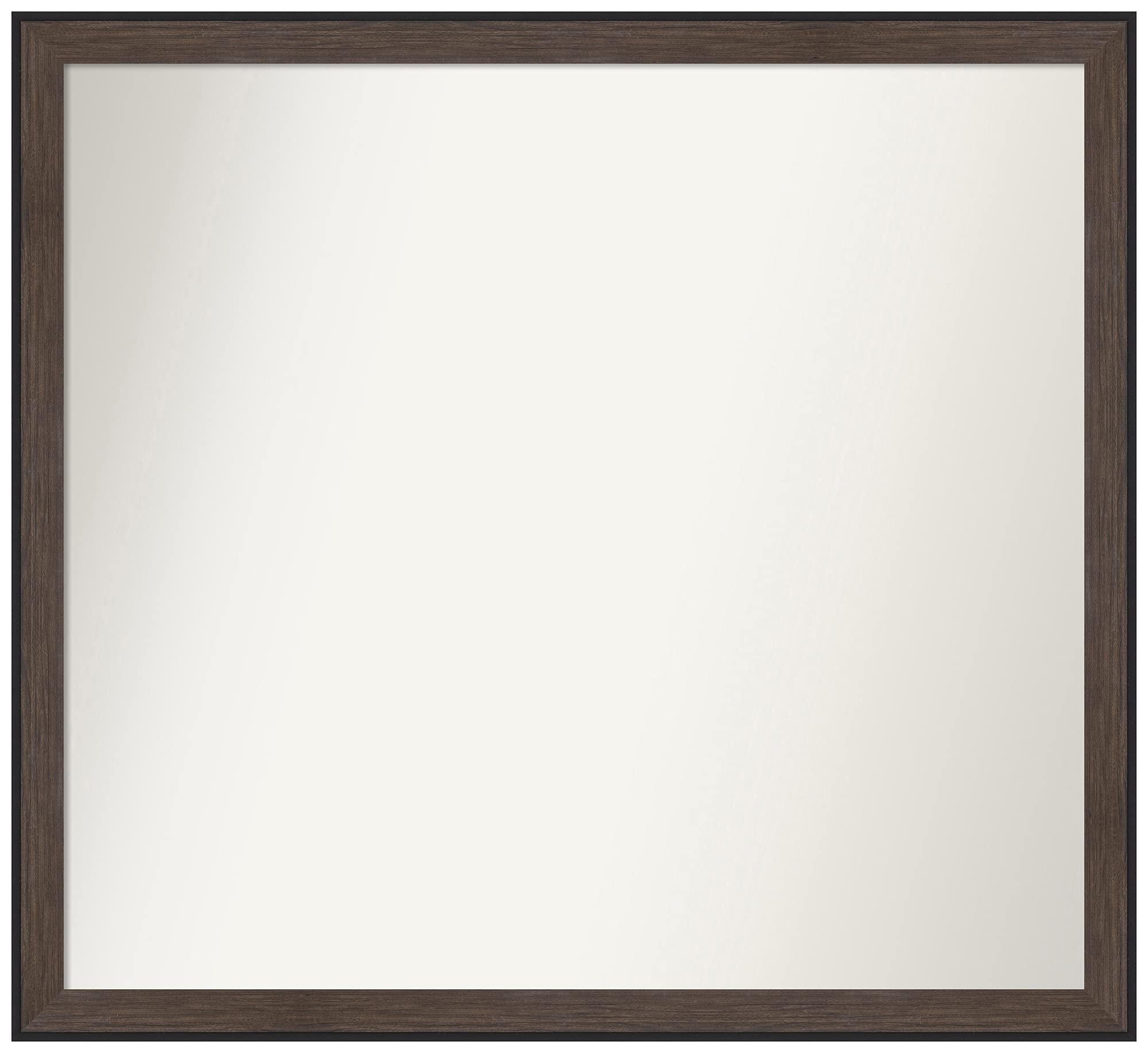Amanti Art Custom Wall Mirror - 21.75 x 23.75 Inches Non-Beveled Brown Narrow Frame - Bathroom, Bedroom, Living Room Decor - Various Sizes Available