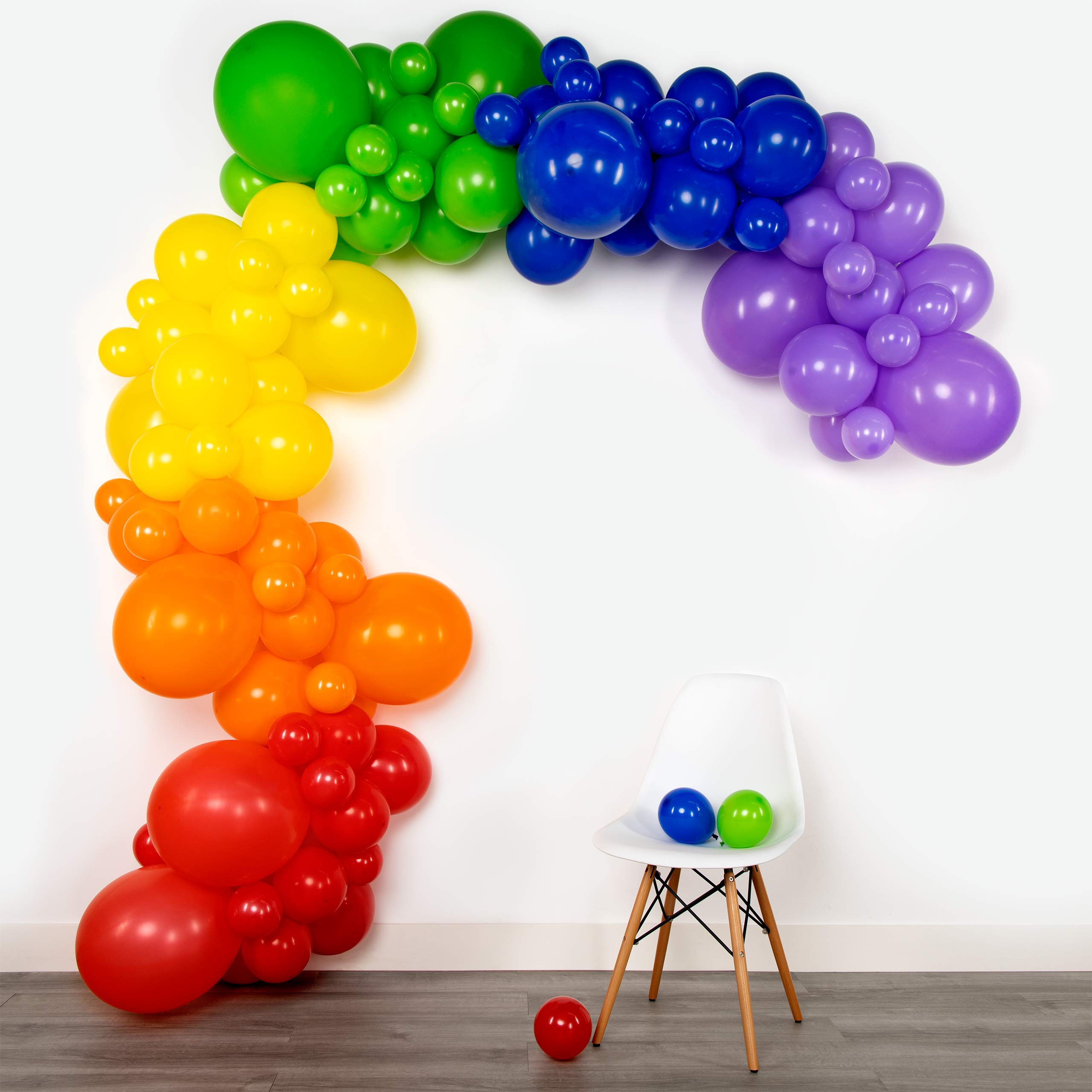 Lunar Bliss 16 ft Balloon Arch & Garland Kit - 102 Rainbow Balloons for Birthday Party Decorations, Baby Showers, Weddings & Special Events | Perfect for Indoor & Outdoor Celebrations