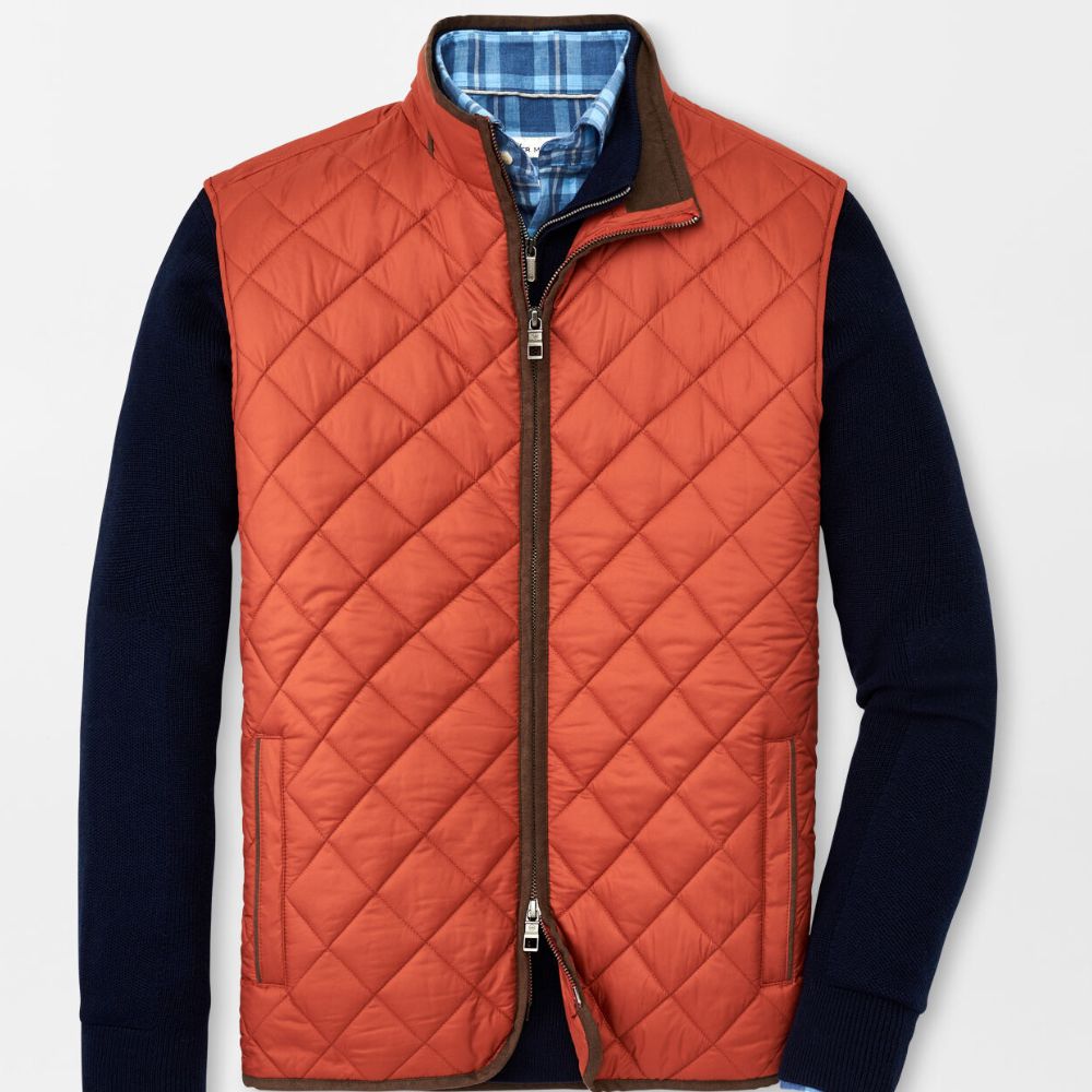 PETER MILLAR ESSEX QUILTED VEST for Men - Lightweight Insulated Winter Jacket with Premium Cotton Shell - Perfect for Outdoor Activities & Casual Wear