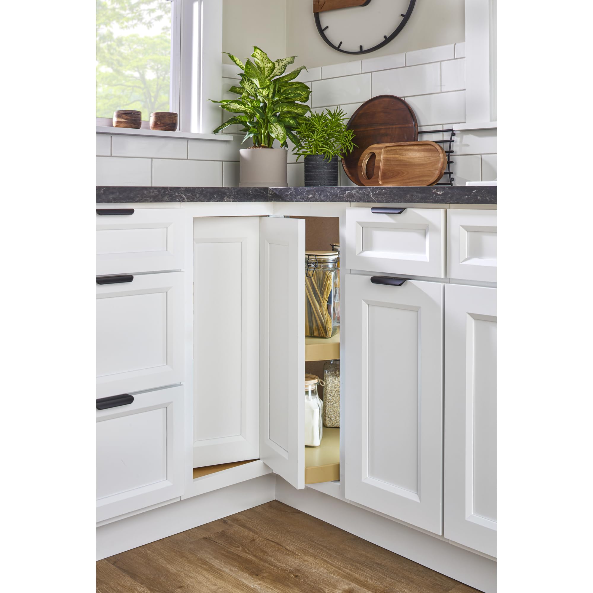 Rev-A-Shelf 2-Tier Pie-Cut Lazy Susan for Corner Base Cabinets - 24