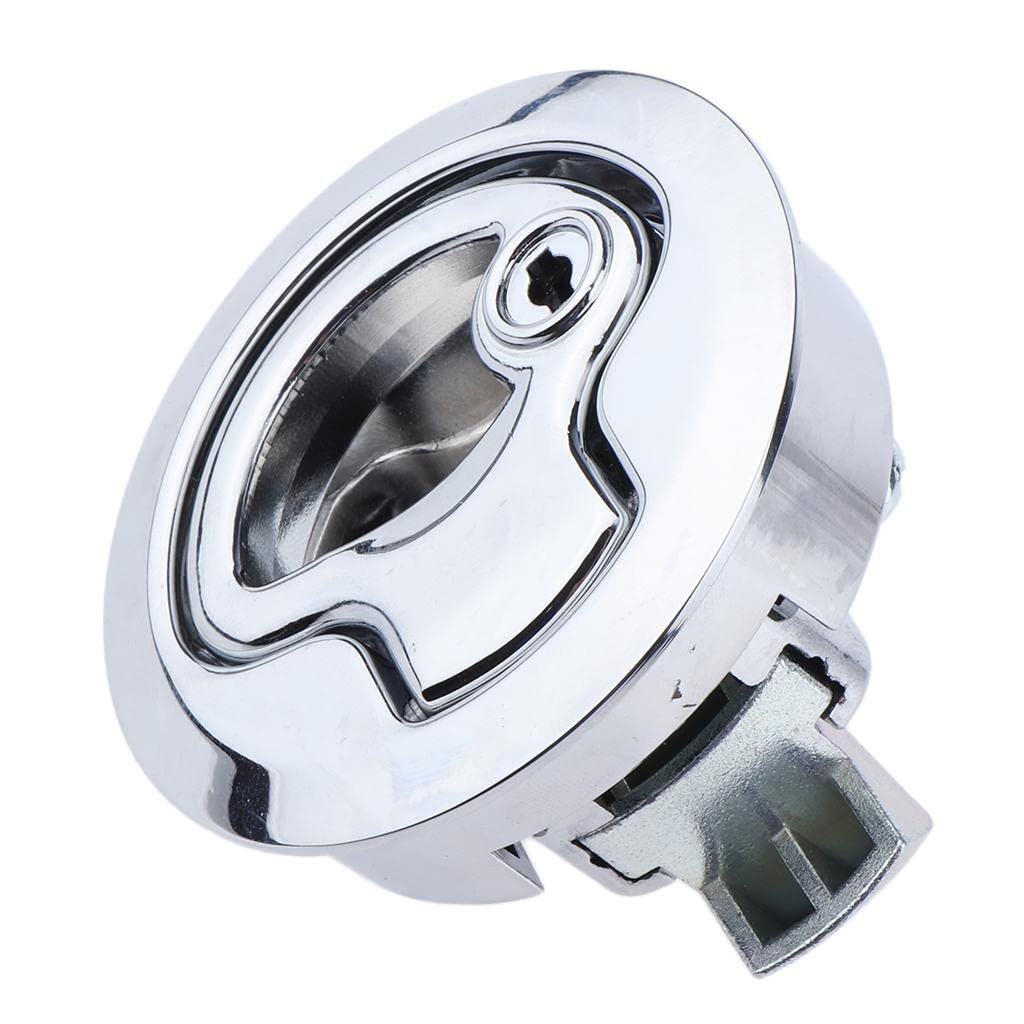 Almencla 2 Inch 50mm Marine Flush Pull Latches - 316 Stainless Steel Round Deck Hatch for Boat, RV & Yacht - Perfect for Cabinets, Hatches and Storage Compartments