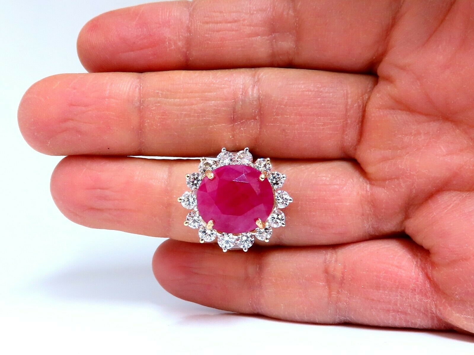 GIA Certified 16.37 Carat Natural Ruby and Diamond Ring in 14K Gold - Elegant Engagement, Wedding, or Anniversary Jewelry Gift for Women