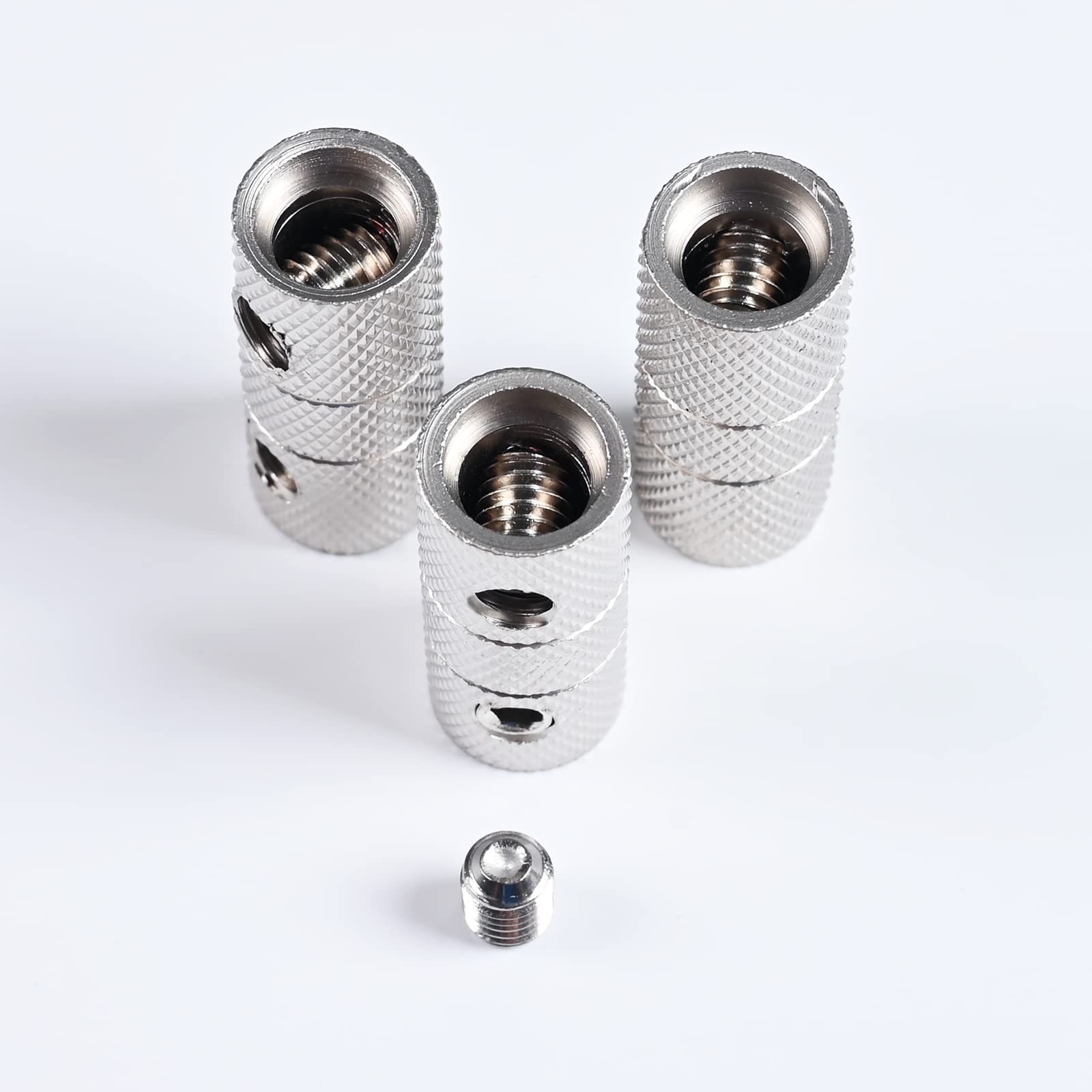 4 Gauge Wire Connectors - Nickel Plated Brass Battery Cable Splice & Butt Connectors with Hex Wrenches (4 Pack) - Perfect for Automotive, Marine, and Solar Power Applications