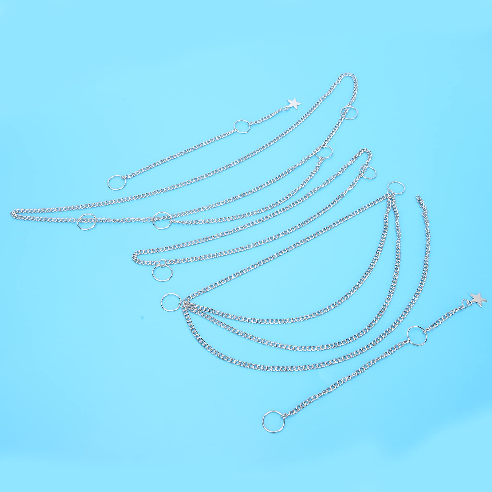 5PCS Punk Style Hair Braid Chains - Hip Hop Hair Jewelry Rings for Ponytails & Dreadlocks - Women's Hair Accessories & Decorative Clips (Perfect for Concerts, Festivals & Street Style Looks)