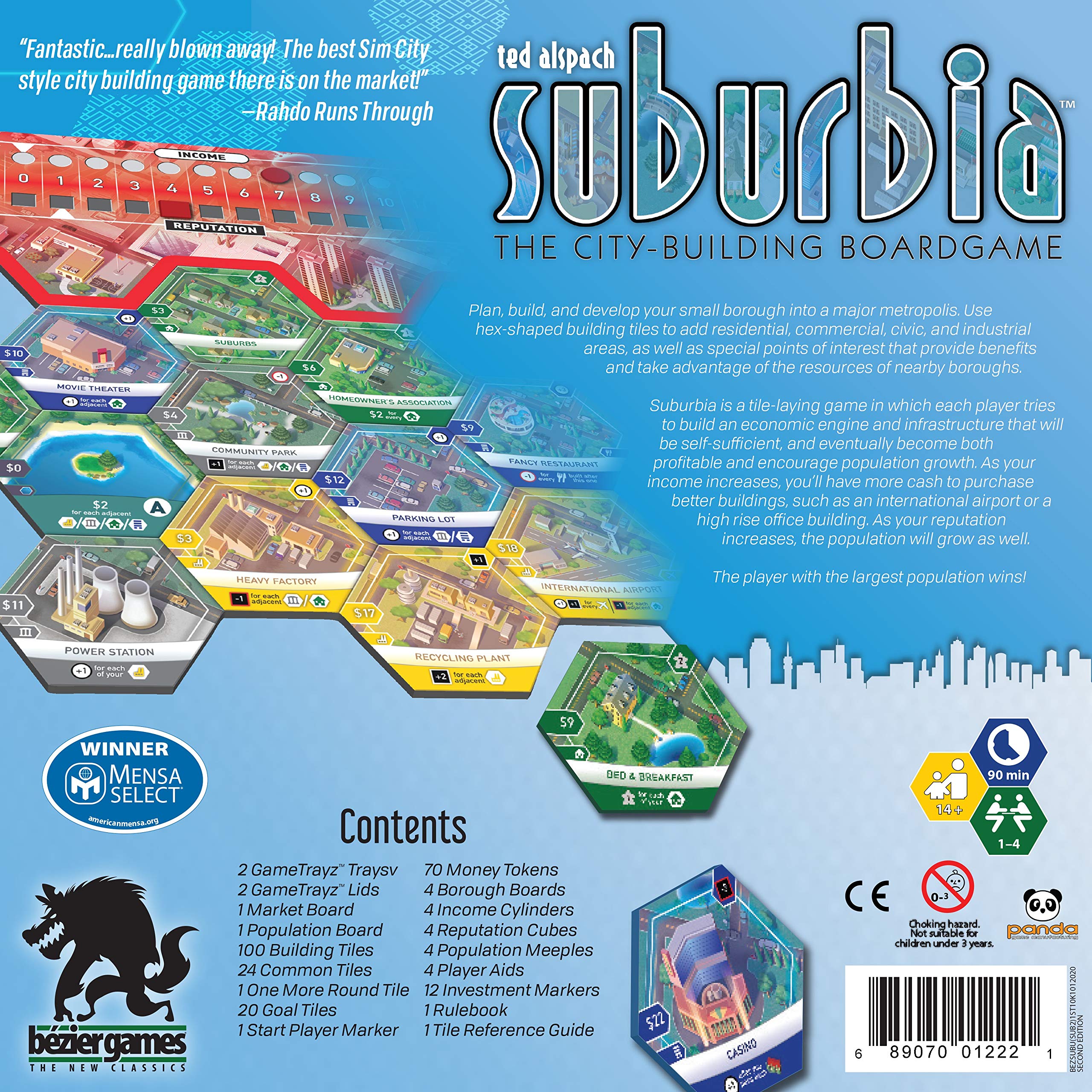 Suburbia - Thematic City Building Strategy Board Game | Tile Placement Game for Adults | Perfect for Family Game Nights & Strategy Enthusiasts