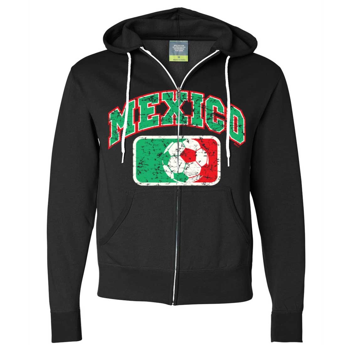 Vintage Mexico Soccer Team Zip-Up Hoodie - Retro Futbol Fan Apparel for Men & Women - Perfect for Game Day, Casual Wear & Sports Enthusiasts