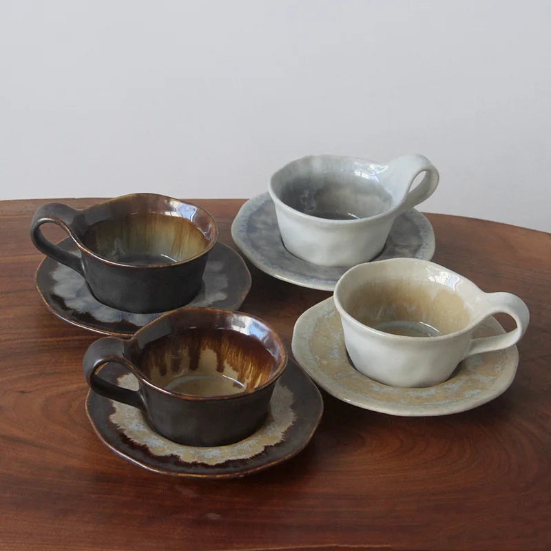 Handmade Ceramic Espresso Cups with Artisan Glaze - Perfect for Coffee Lovers, Home Baristas & Cafe Style Serving