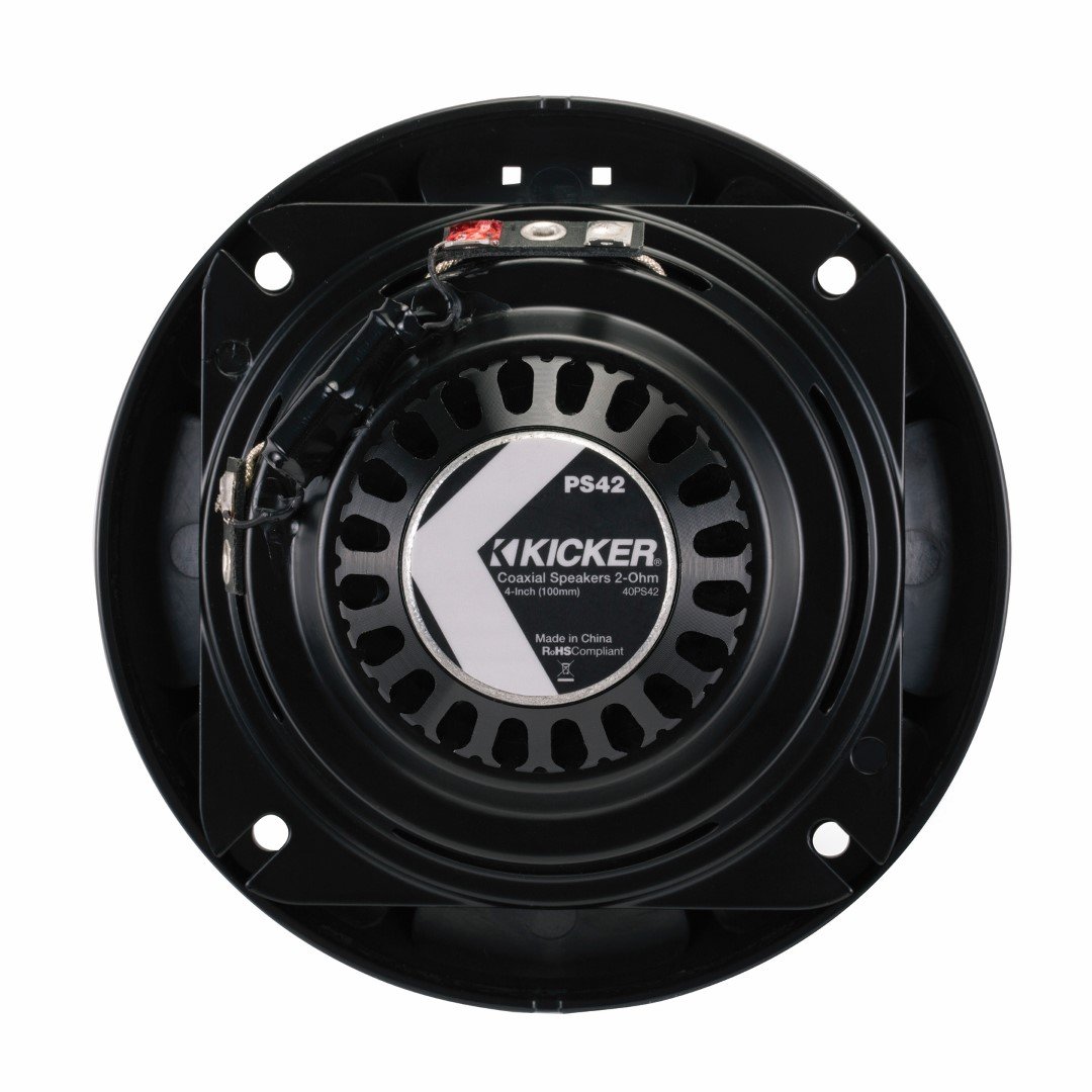 Kicker 4 Inch PS-Series Powersports Speakers 40PS42 (Pair) - Waterproof Marine Audio for Boats, ATVs & Motorcycles - Premium Sound Quality for Outdoor Adventures