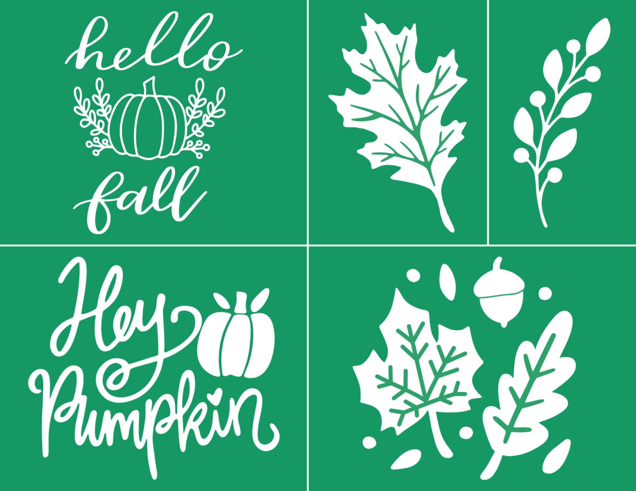 DGAGA Reusable Self-Adhesive Chalk Mesh Stencils - Fall & Autumn Silk Screen Printing Kit for Wood Painting, DIY Farmhouse Signs, Crafts | Perfect for Chalk Paste, Screenprinting Beginners & Seasonal Home Decor Projects