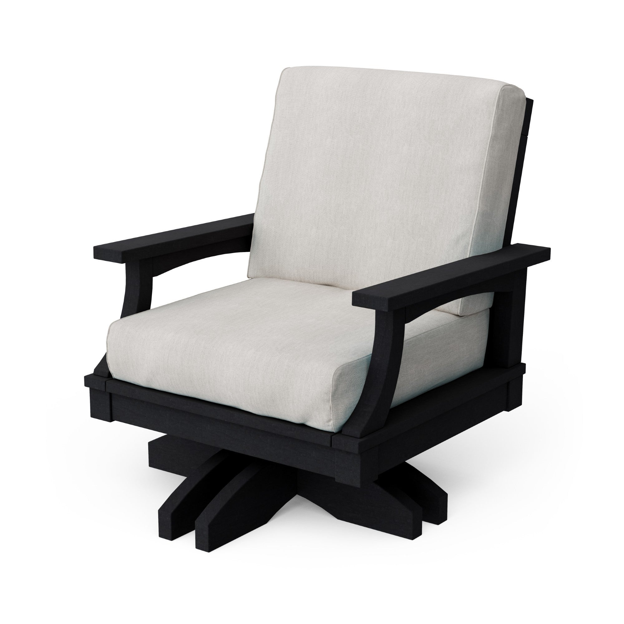 Heritage Deep Seating Swivel Chair - 360° Rotating Patio Lounge Chair with Cushions, Weather-Resistant Outdoor Furniture for Garden, Poolside & Backyard Relaxation