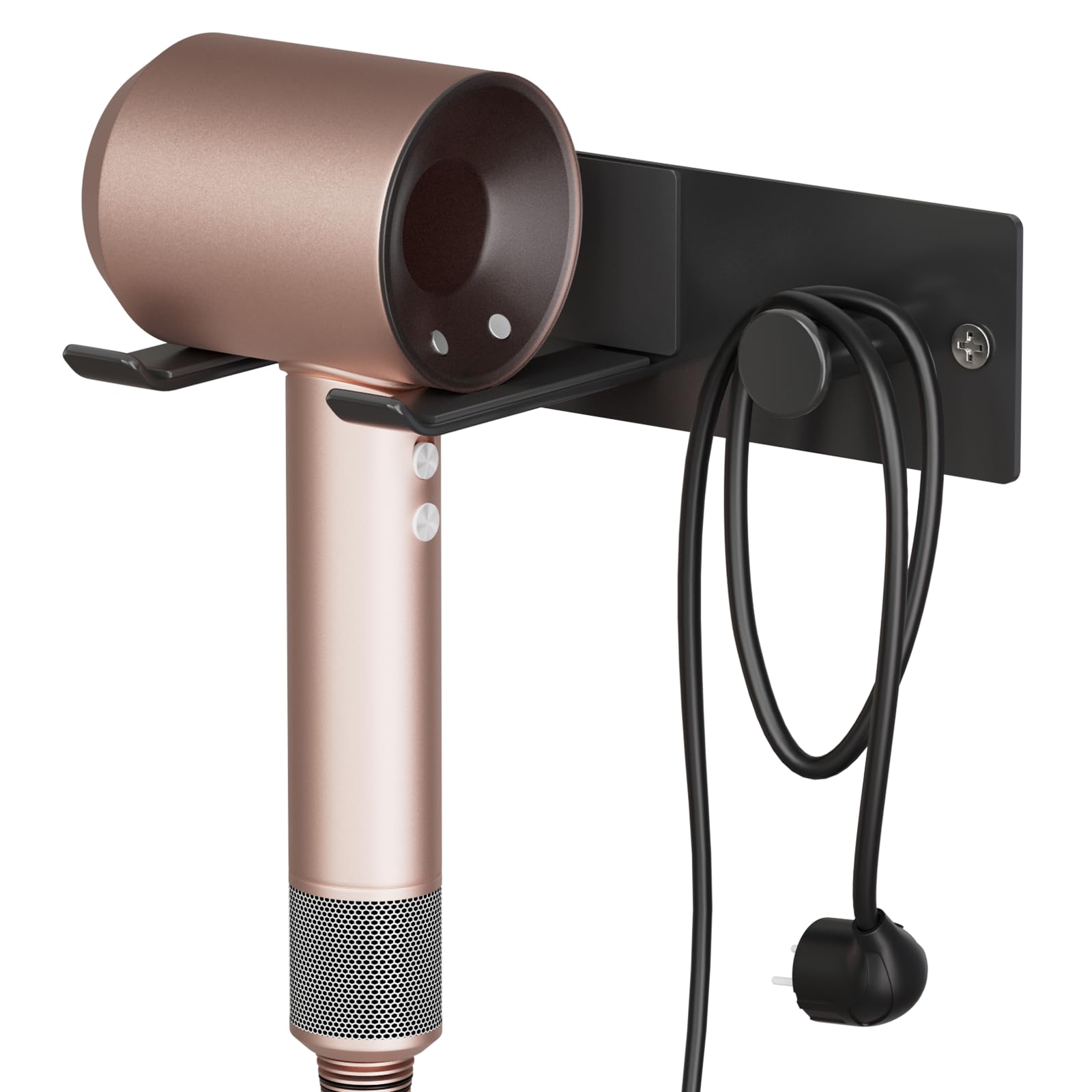 Universal Wall Mounted Hair Dryer Holder - Compatible with Most Blow Dryers, Bathroom Storage Organizer for Hair Styling Tools (Ideal for Home, Salon, Spa & Gym)