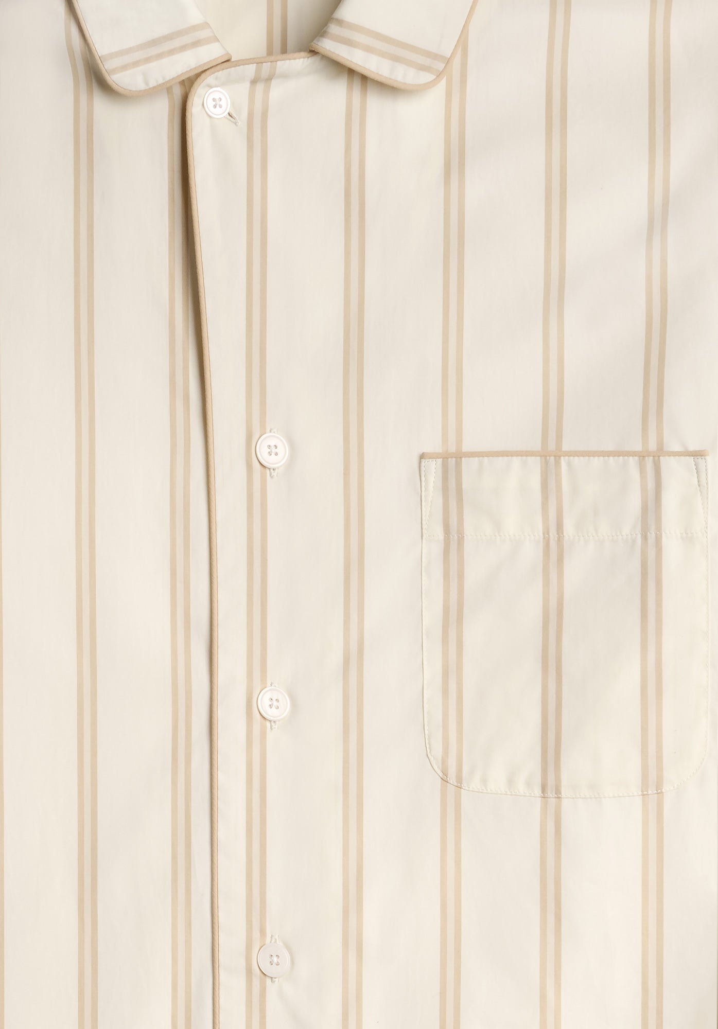 Lowell Pajama Set for Women - Soft Cotton Striped Sleepwear in Sand & Cream Colors | Cozy Lounge & Sleepwear for Relaxing at Home