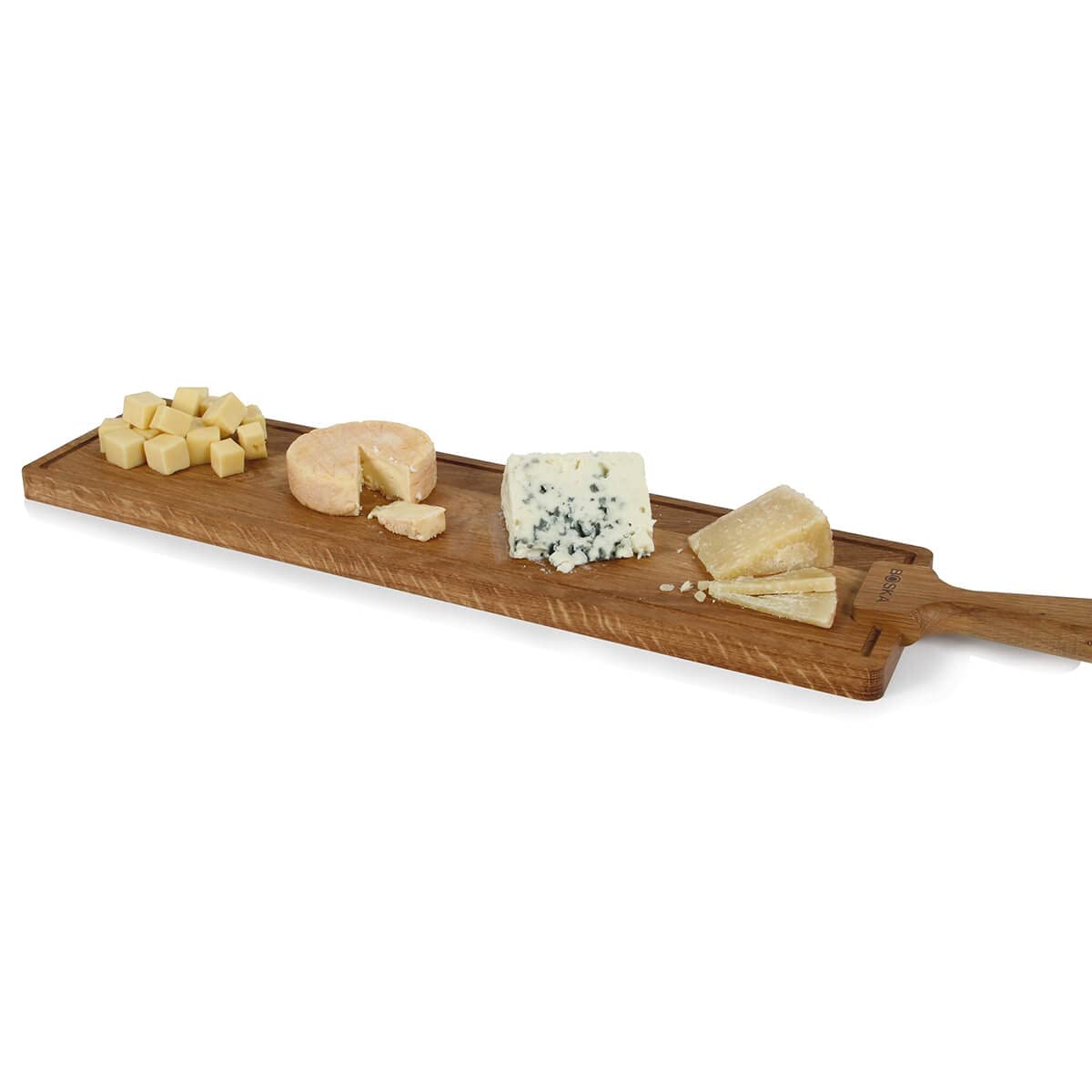 Boska Small Amigo Wooden Cheese Board with Non-Slip Feet - Perfect for Cheese, Charcuterie, Tapas, Bread & Dessert Presentation - Dishwasher Safe Cutting & Serving Board - Ideal for Dinner Parties, Wine Tastings & Holiday Entertaining