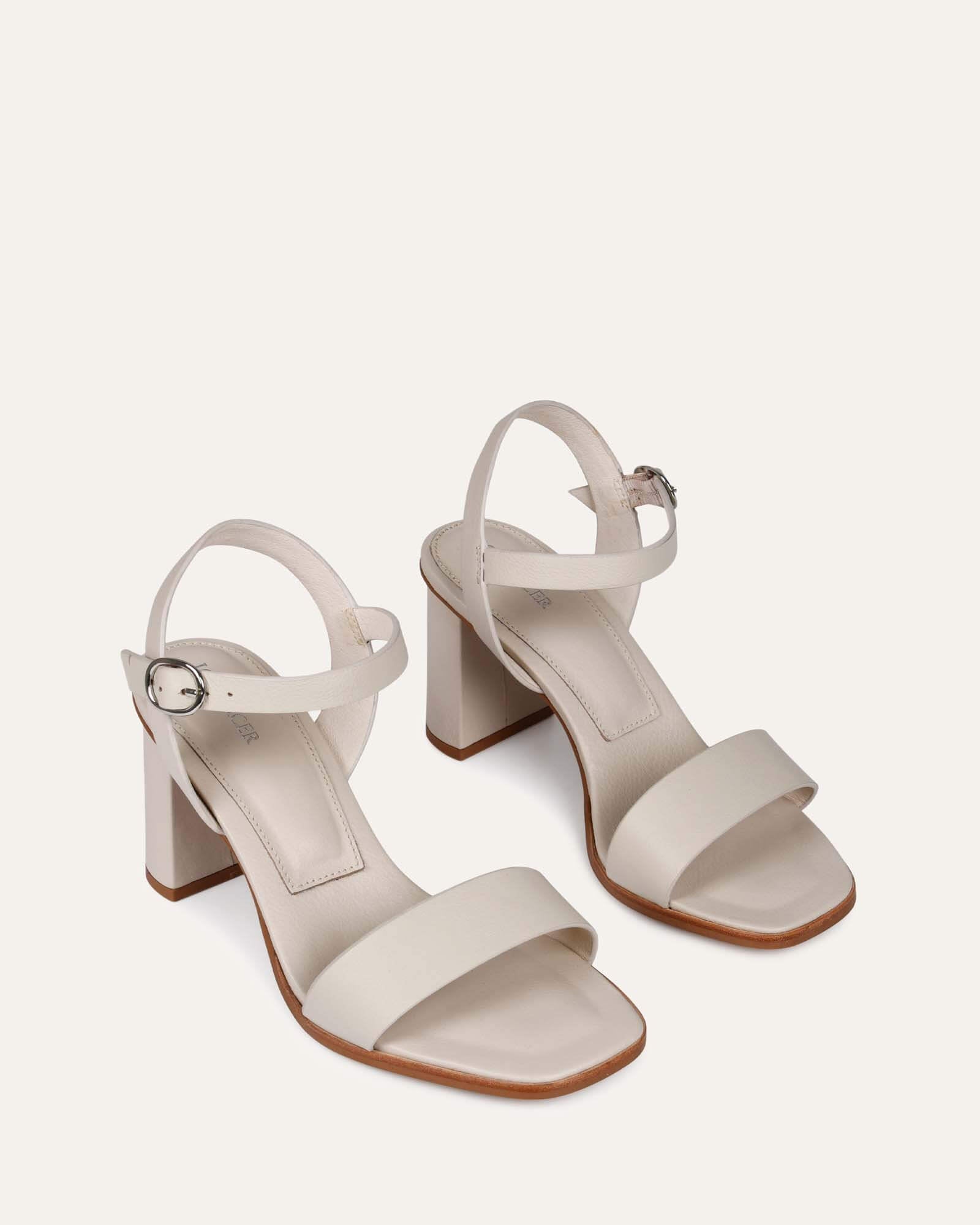 CALAIS Women's High Heel Sandals - Genuine Bone Leather Strappy Summer Dress Shoes for Weddings, Parties & Night Out