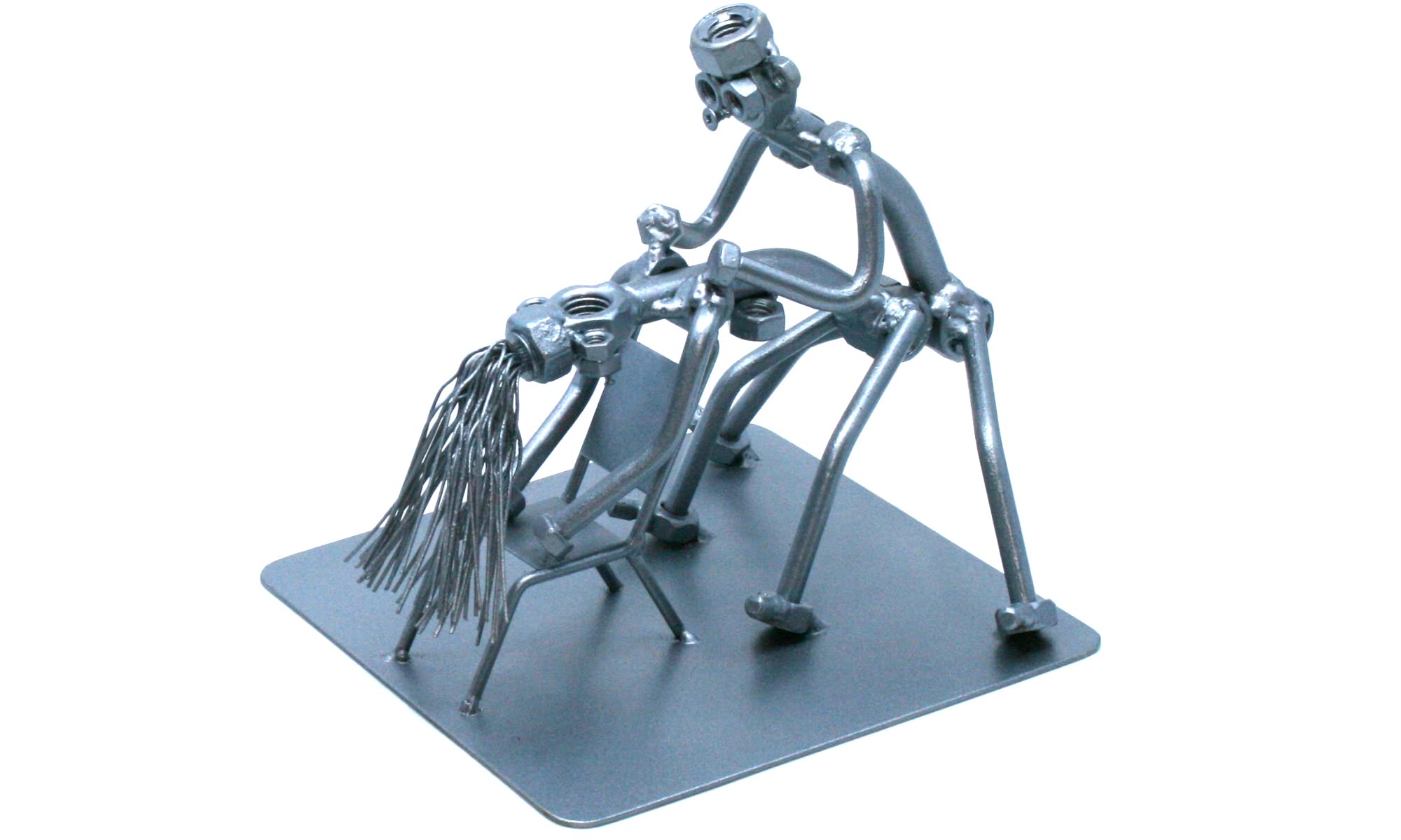 Handmade Scrap Metal Art - Unique Sex Ed Teacher Gift, Nuts & Bolts Sculpture for Sex Instructors, Funny Bridal Shower & Bachelorette Party Present - Perfect for Newlyweds & Educators