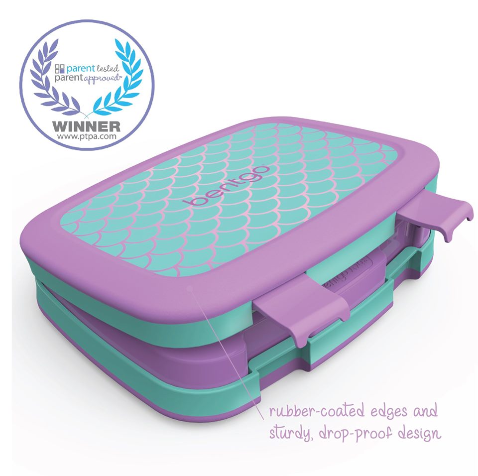 Bentgo Kids Lunch Box - Leak-Proof Mermaid Design Bento Box for School, Picnics & Travel | Durable & BPA-Free Food Container for Boys & Girls