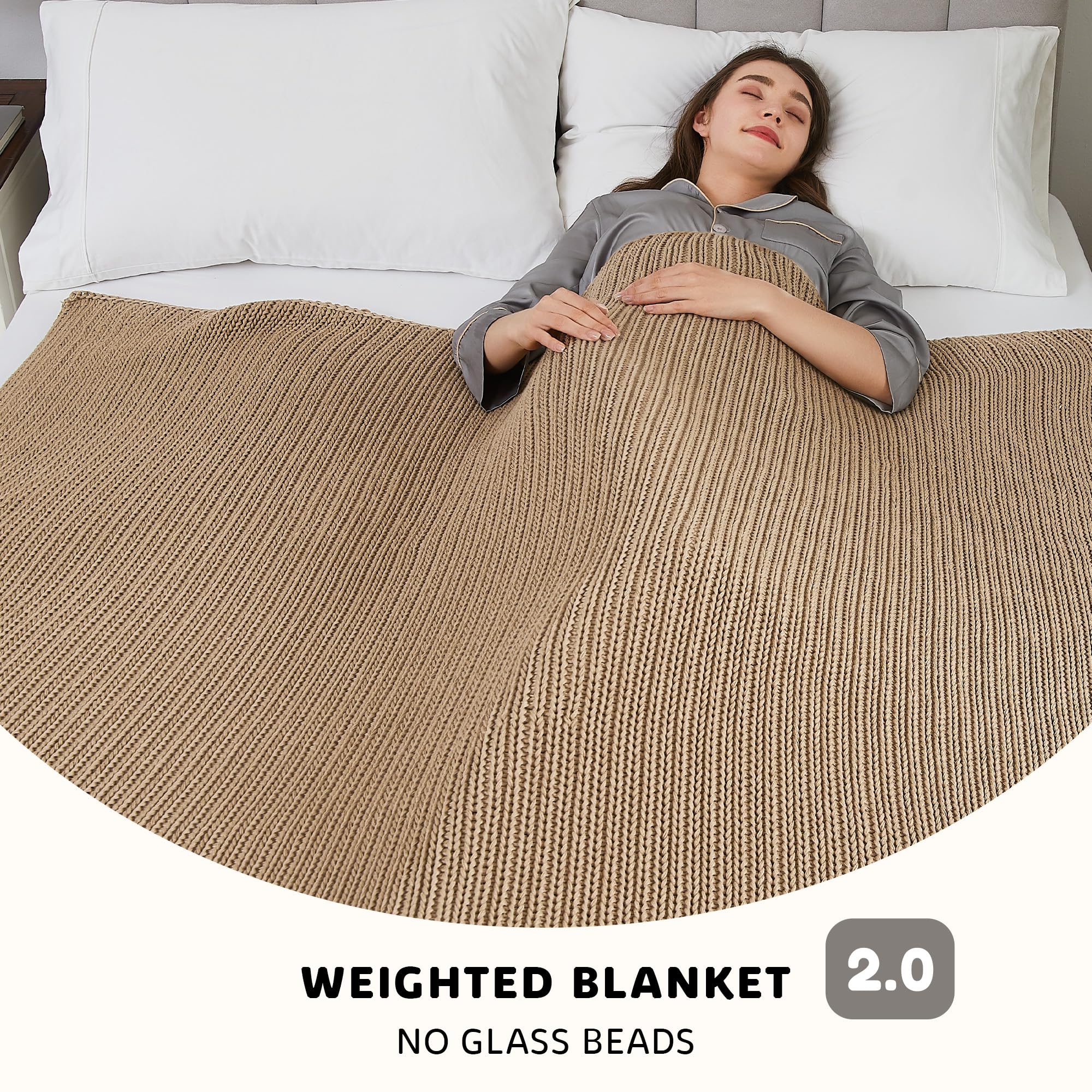 L'AGRATY 12lbs Weighted Blanket for Adults - 48