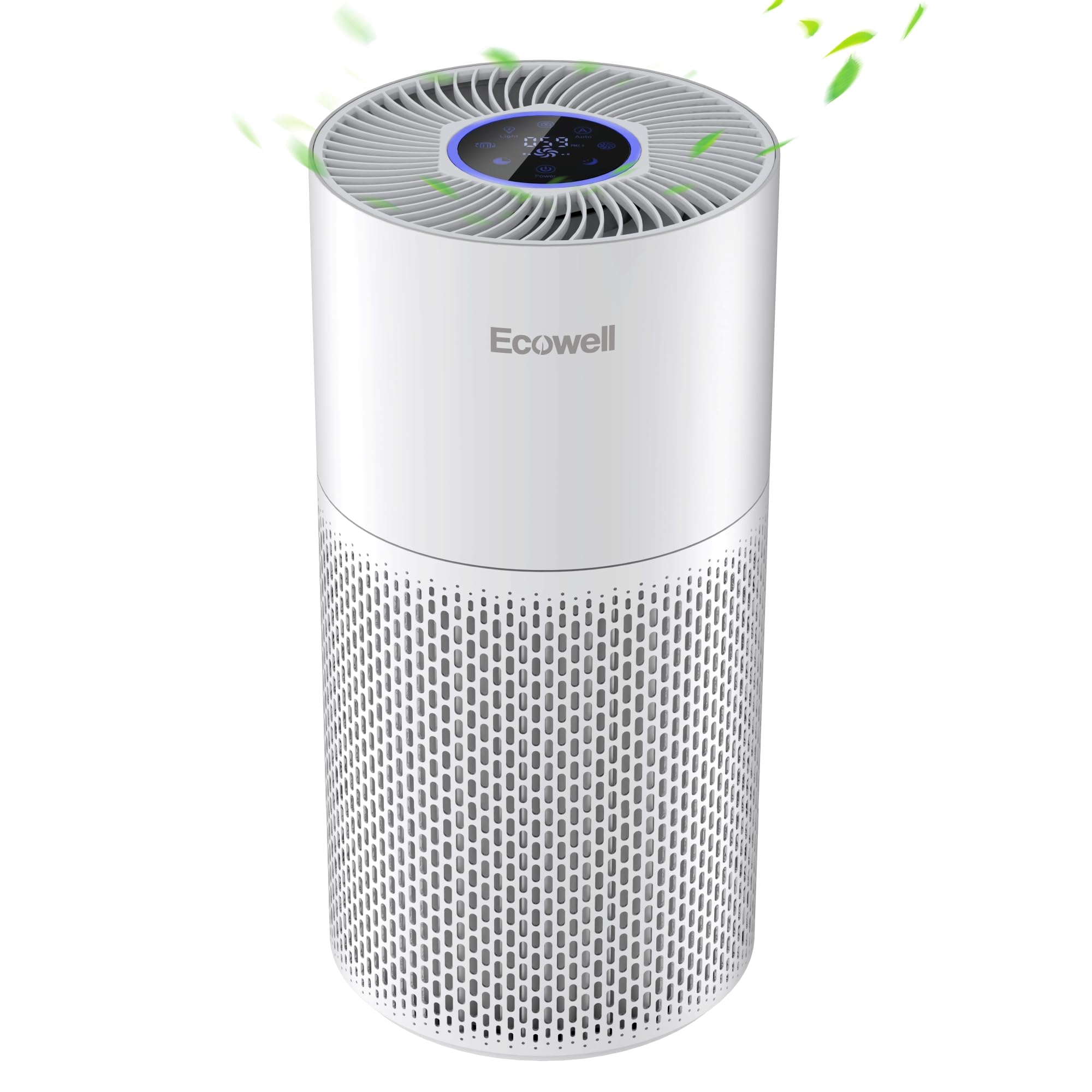 **ECOWELL EAP360 H13 True HEPA Air Purifier for Home & Bedroom - Covers 1640 sq.ft, Removes 99.97% of Mold, Pollen, Smoke, Pet Dander & Dust - Ideal for Allergies, Asthma & Odor Control in Large Rooms**