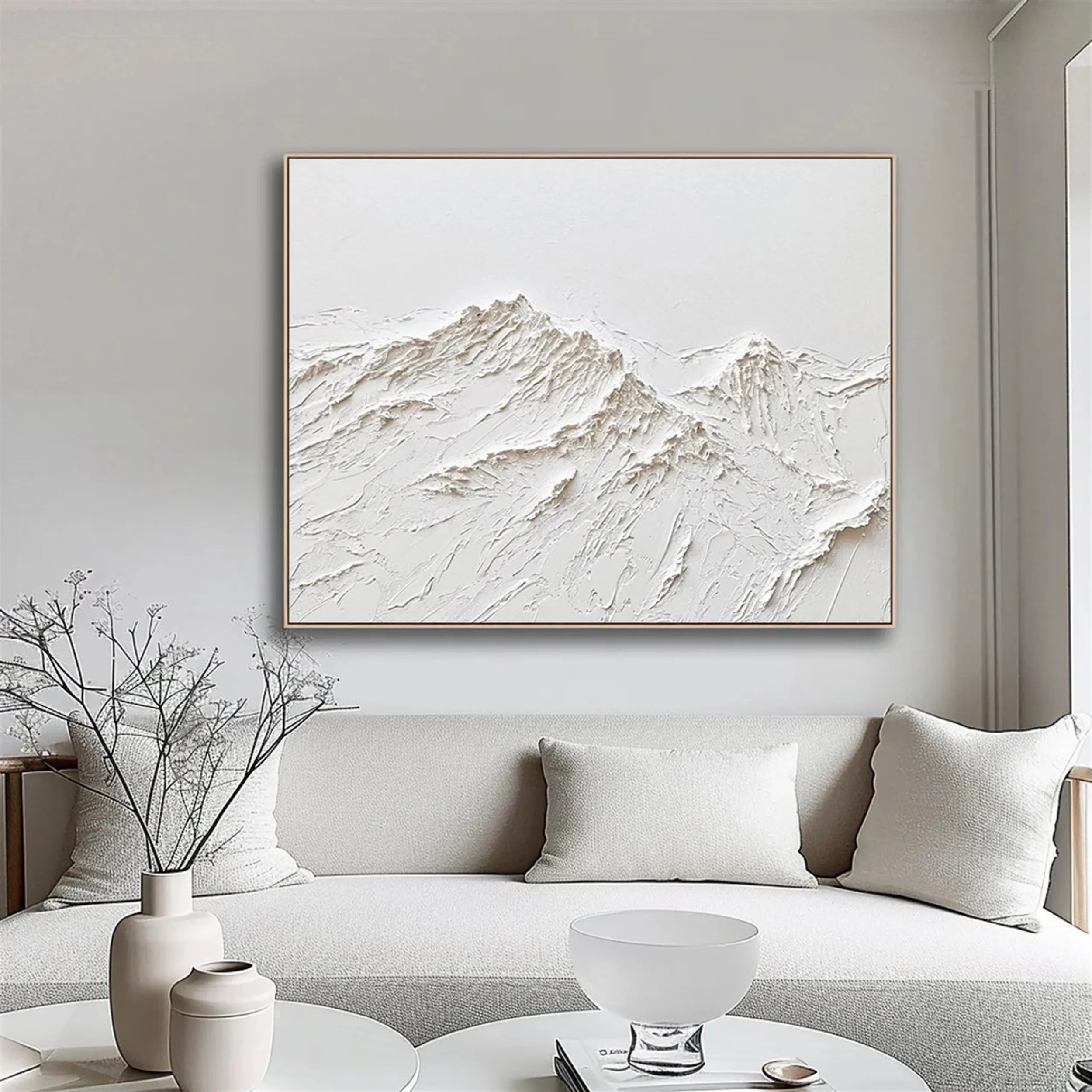Minimalist Textured Plaster Art Painting - Modern Abstract Wall Decor for Living Room, Bedroom & Office | #MM251