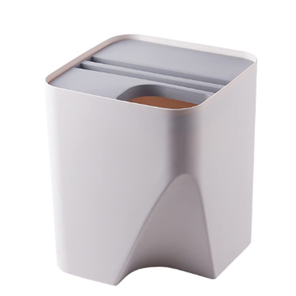 UXZDX Stackable Kitchen Trash Can with Dry & Wet Separation - 2-in-1 Recycling Bin for Household, Bathroom & Office Waste Sorting | Eco-Friendly Waste Management Solution