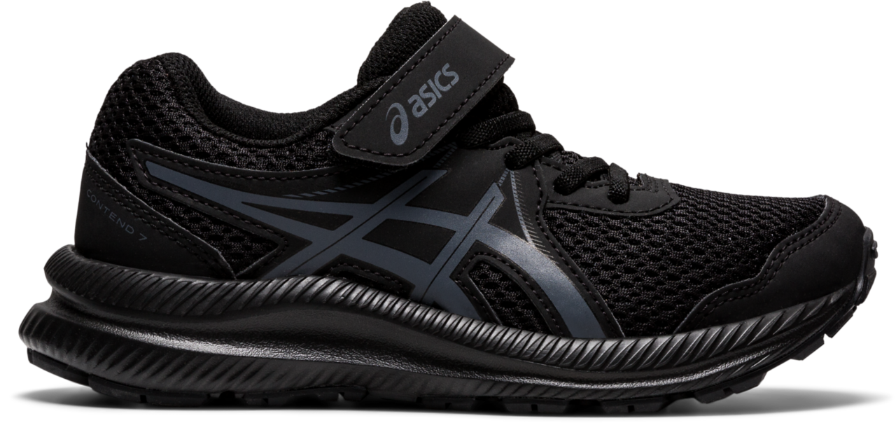 ASICS Kids' CONTEND 7 PS Running Shoes - Black/Carrier Grey - Lightweight Athletic Sneakers for Boys & Girls - Perfect for School, Sports & Daily Activities
