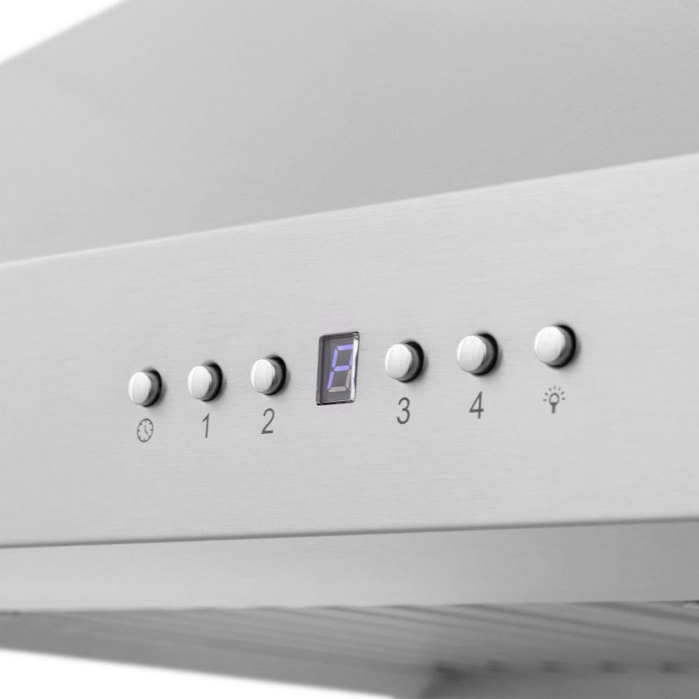 ZLINE Stainless Steel Wall Mount Range Hood with Built-in CrownSound Bluetooth Speakers (KF2CRN BT) - Perfect for Modern Kitchens & Open-Concept Living Spaces