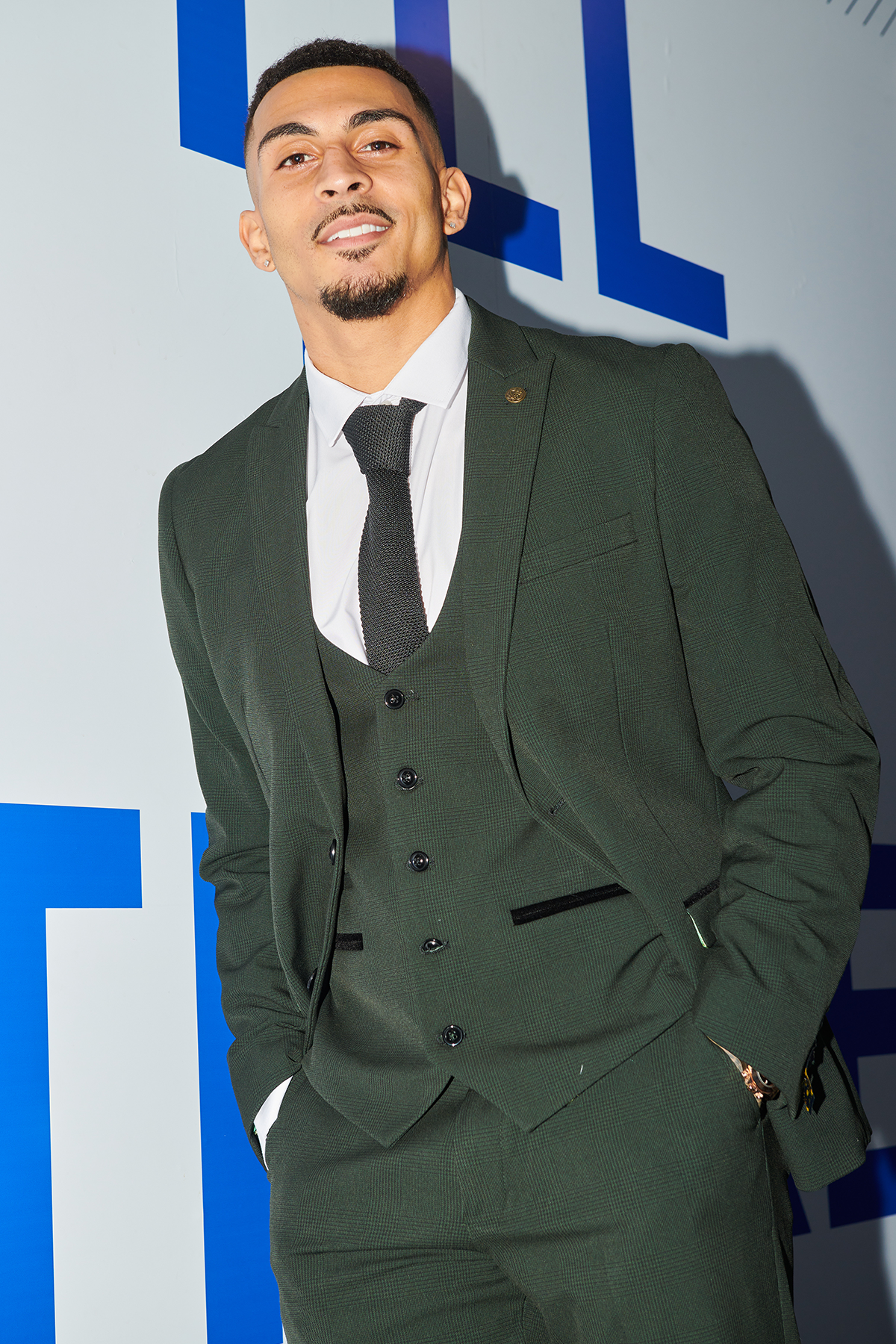 BROMLEY Olive Green Check Suit - Official Cardiff City F.C. Collection (As Worn By Karlan Grant) | Perfect for Match Days, Weddings & Formal Events