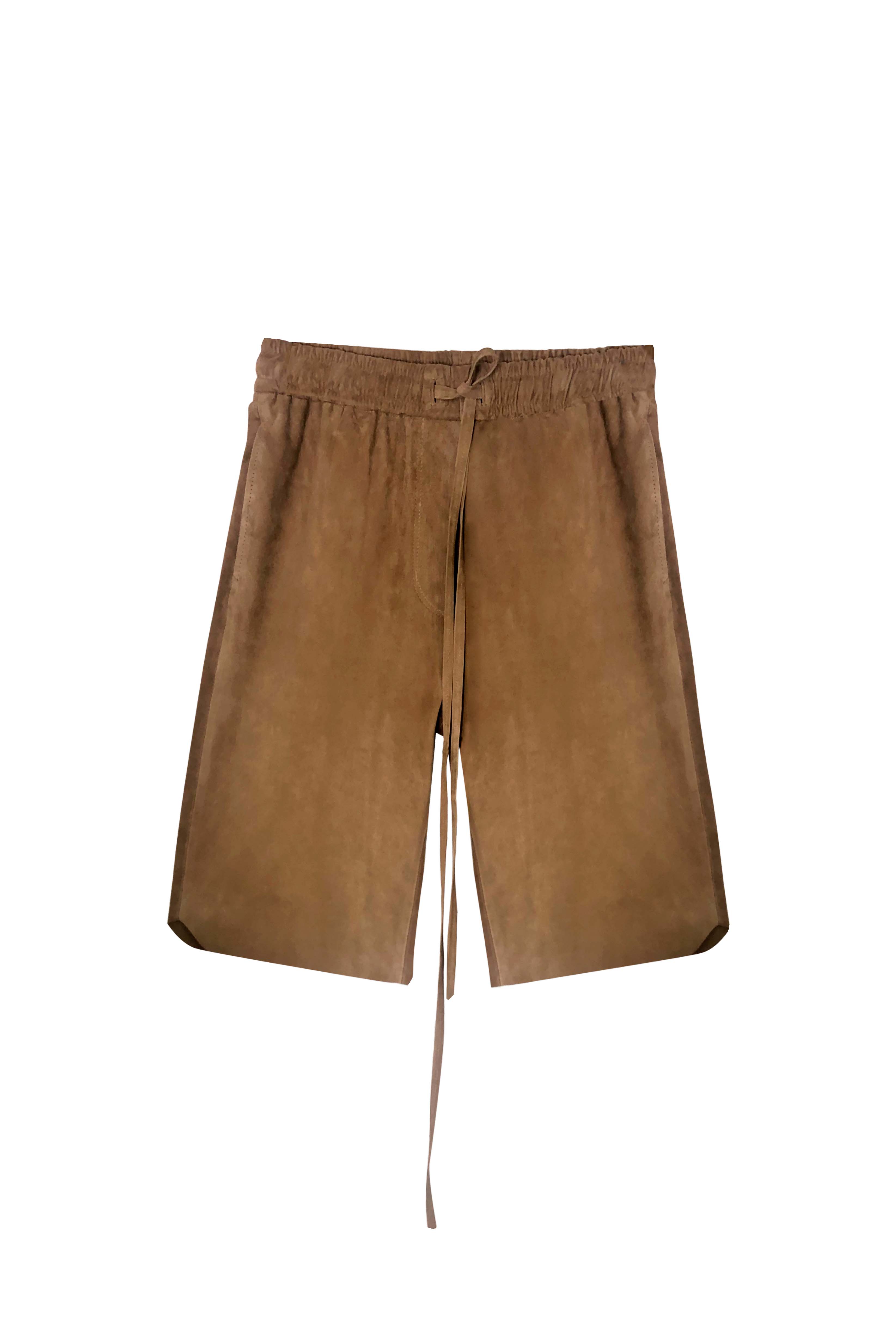 Minerva Suede Bermuda Shorts for Women - Comfortable Casual High Waist Camel Color - Perfect for Summer Outings, Beach Vacations & Relaxing Weekends