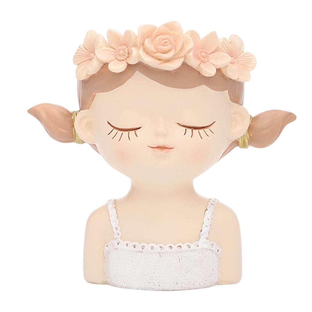 FAKEME 3X Flower Pots with Female Head Design - Unique Succulent & Bonsai Planters for Home Decor, Office Desk, Garden Gift Idea